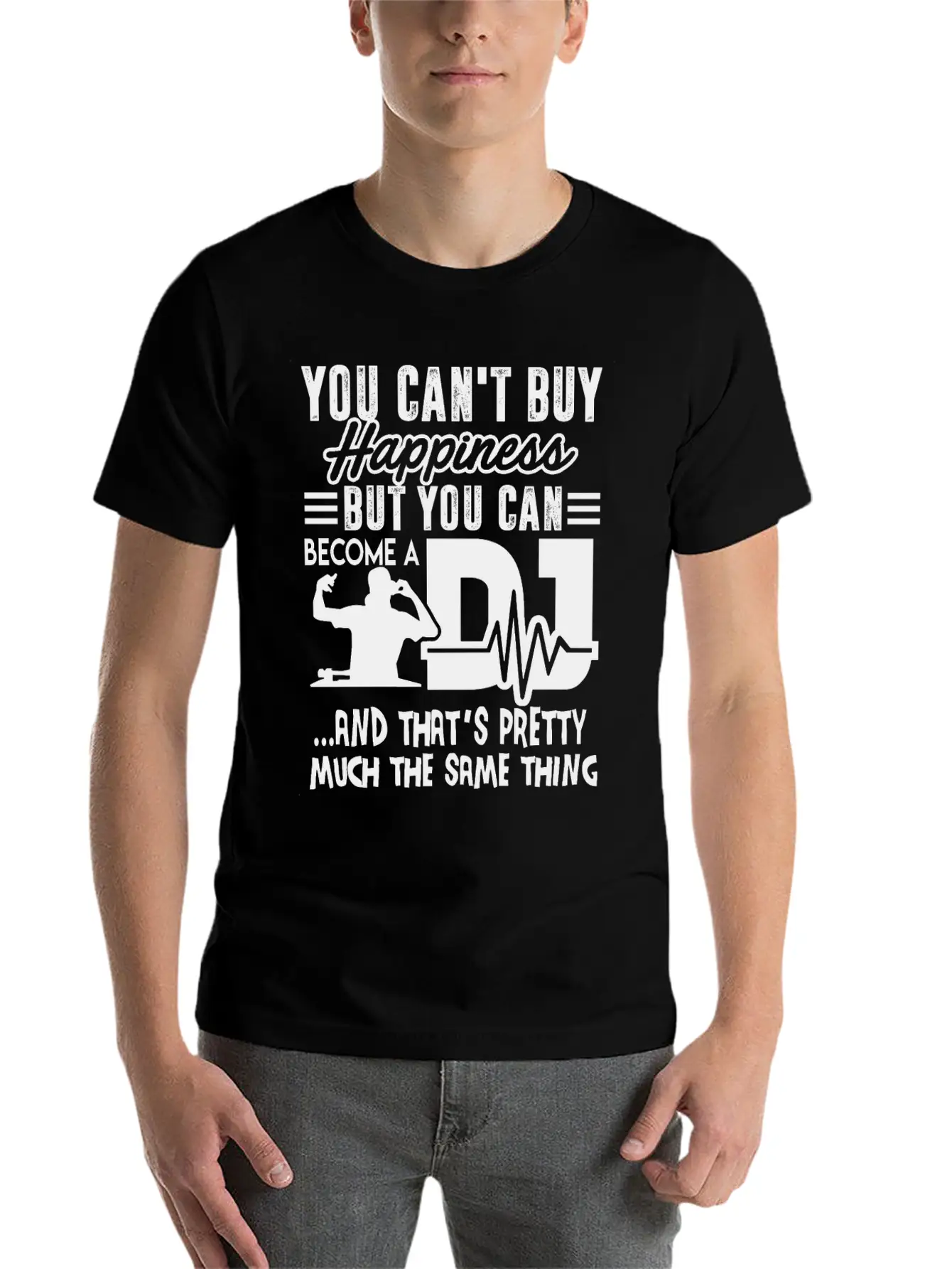 Become A DJ Shirt Unisex Short Sleeve Soft Cotton T-Shirt – Casual Everyday Wear