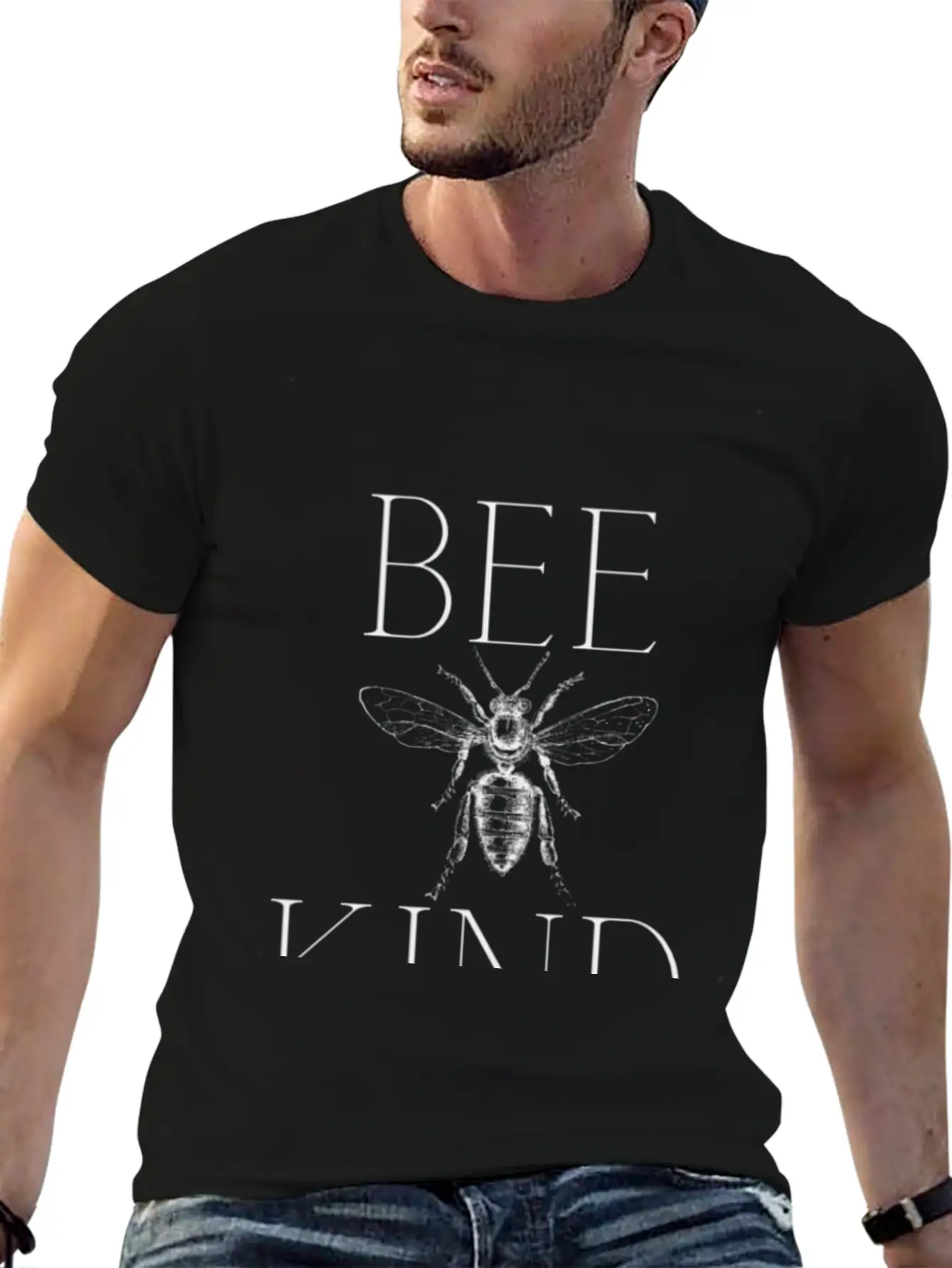 Bee Kind (be Kind) Unisex Short Sleeve Soft Cotton T-Shirt – Casual Everyday Wear