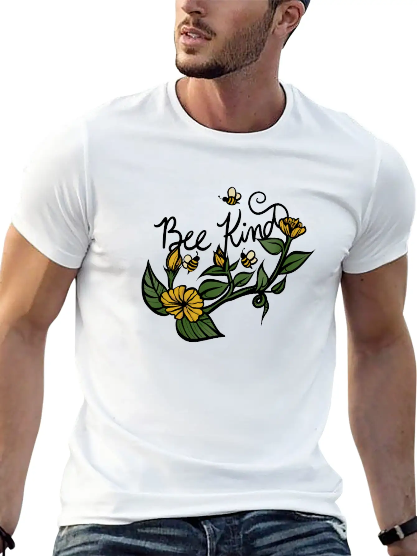Bee Kind Stylish Everyday T-Shirt – Unisex Basic Cotton Tee