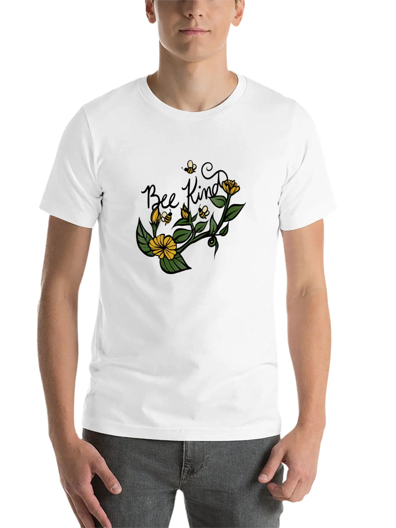 Bee Kind Stylish Everyday T-Shirt – Unisex Basic Cotton Tee