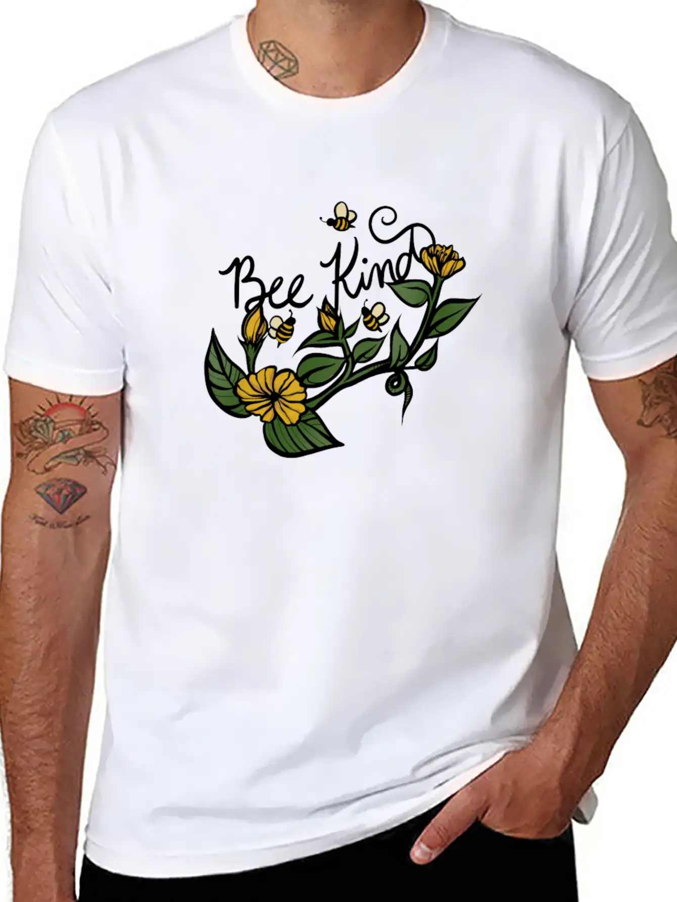 Bee Kind Stylish Everyday T-Shirt – Unisex Basic Cotton Tee