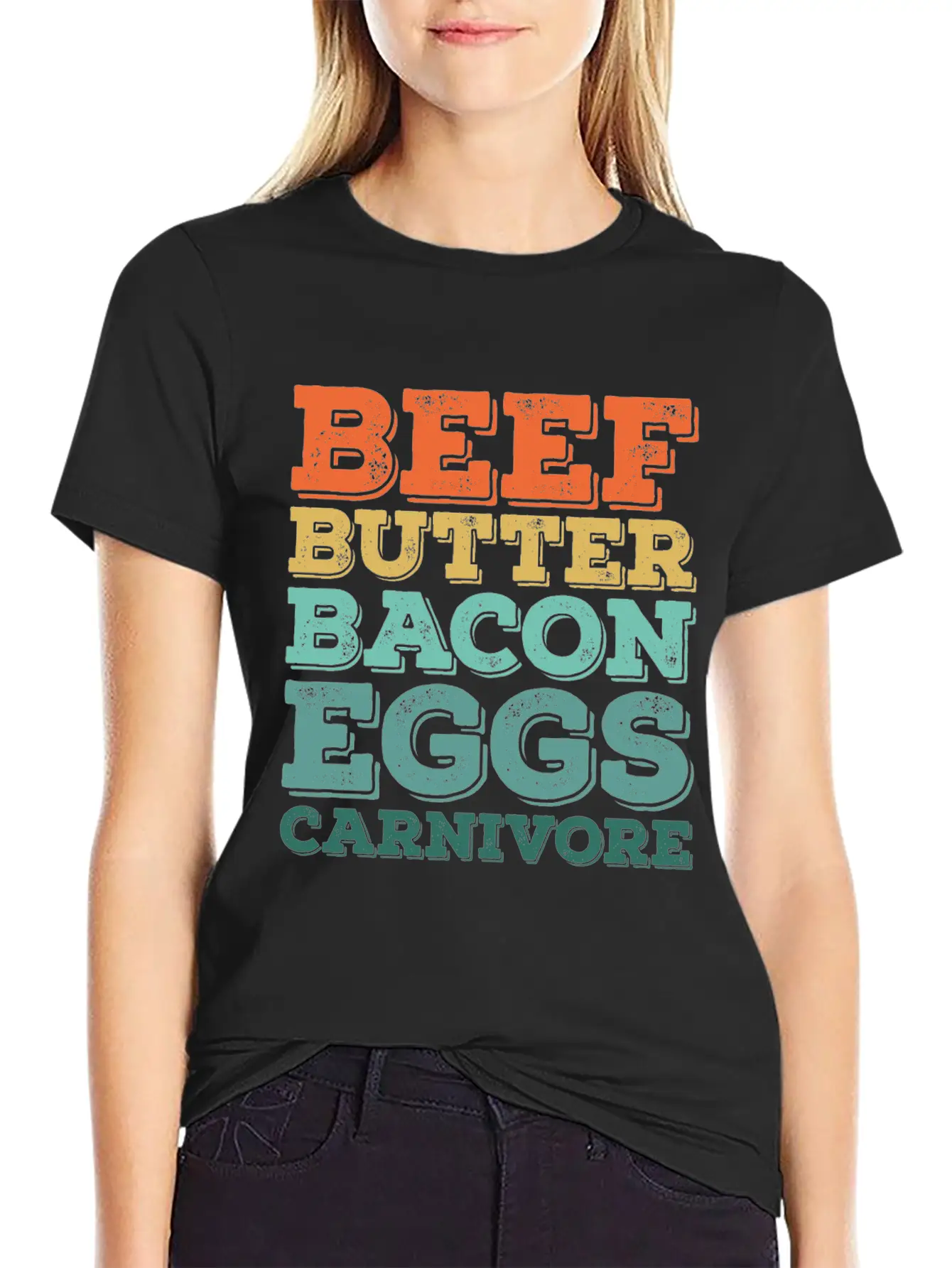 Beef Butter Bacon Eggs Carnivore Stylish Everyday T-Shirt – Unisex Basic Cotton Tee