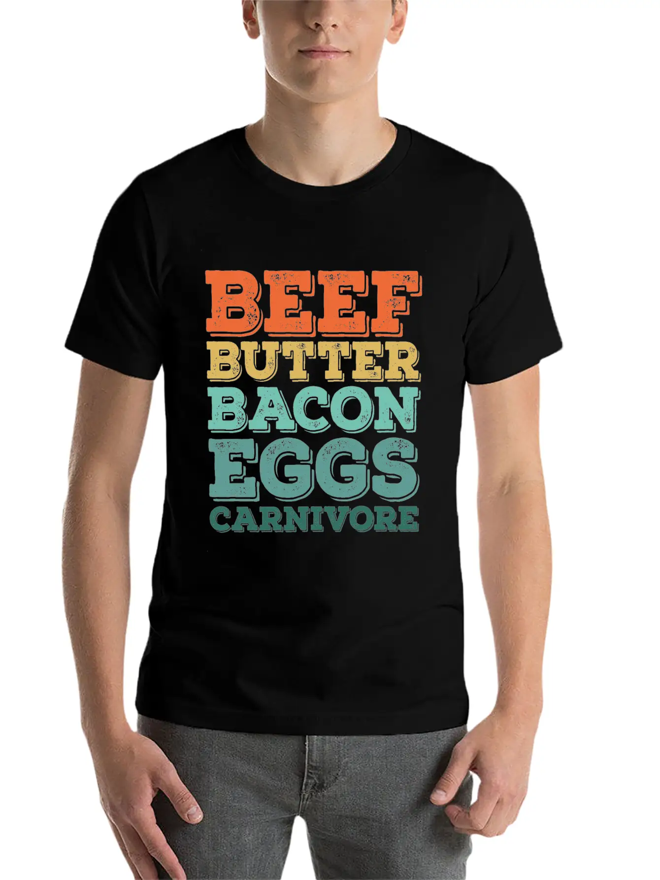 Beef Butter Bacon Eggs Carnivore Stylish Everyday T-Shirt – Unisex Basic Cotton Tee