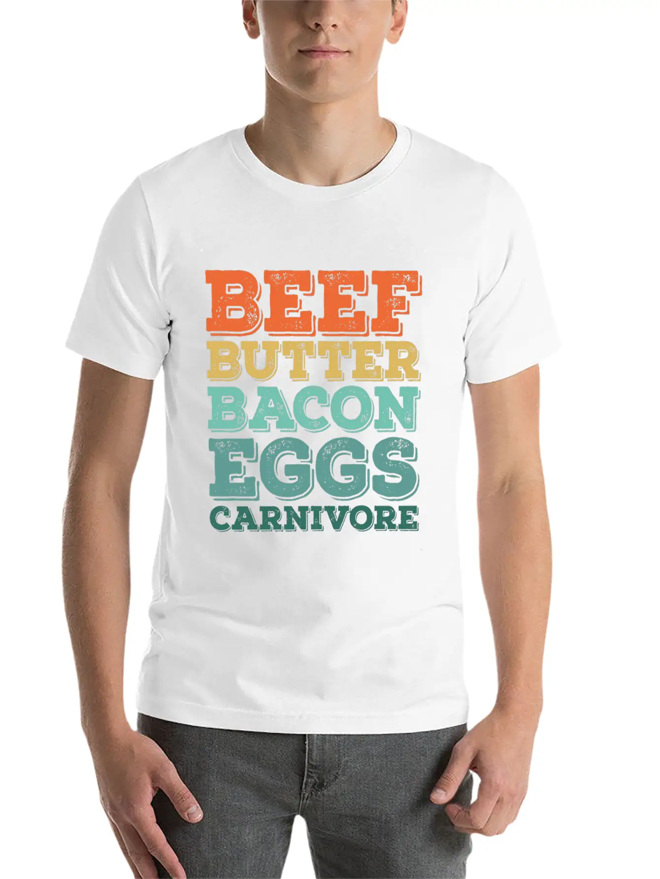 Beef Butter Bacon Eggs Carnivore Stylish Everyday T-Shirt – Unisex Basic Cotton Tee