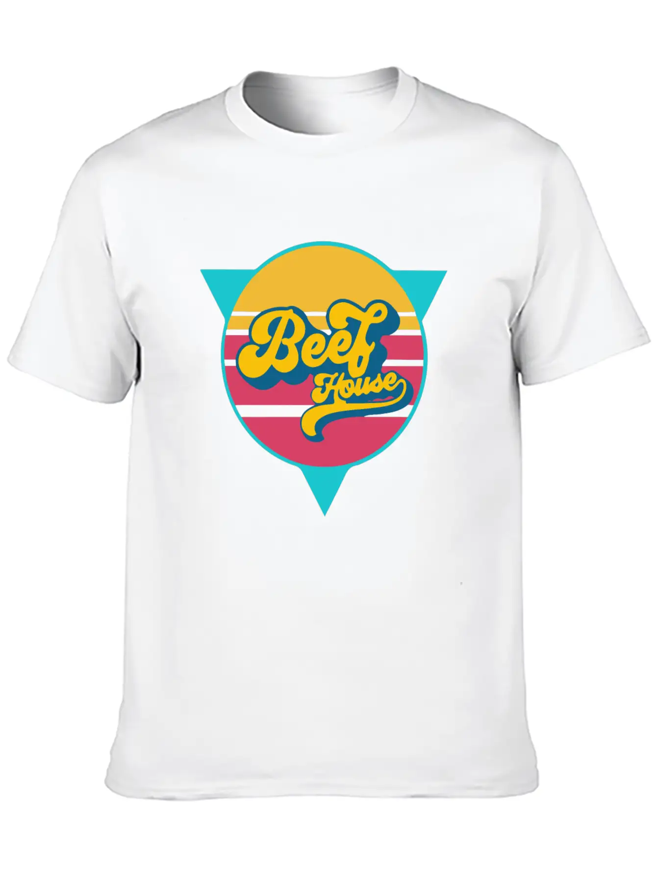 Beef House Retro Comfortable Minimalist Graphic Tee – Summer Style Essential