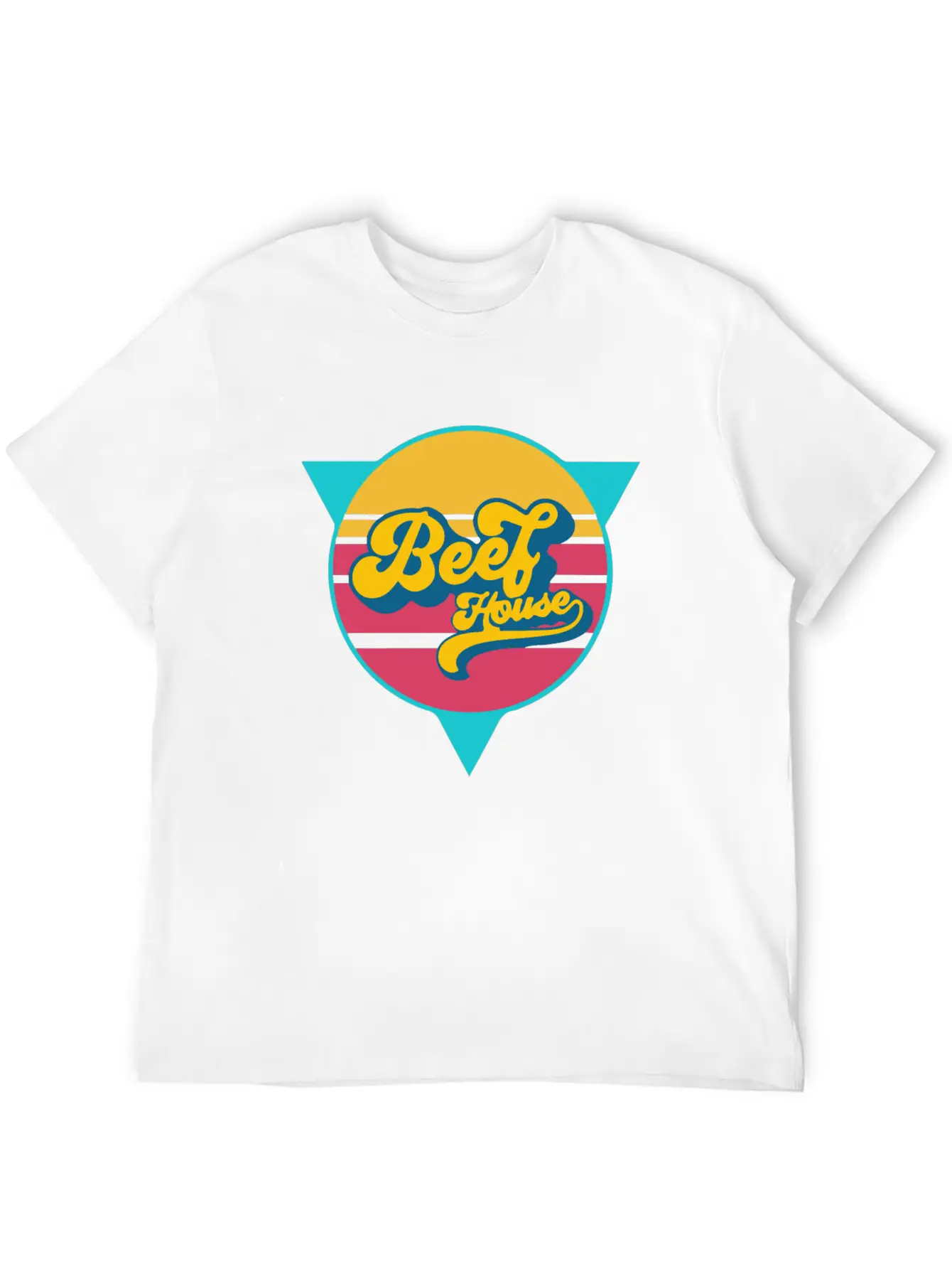 Beef House Retro Comfortable Minimalist Graphic Tee – Summer Style Essential