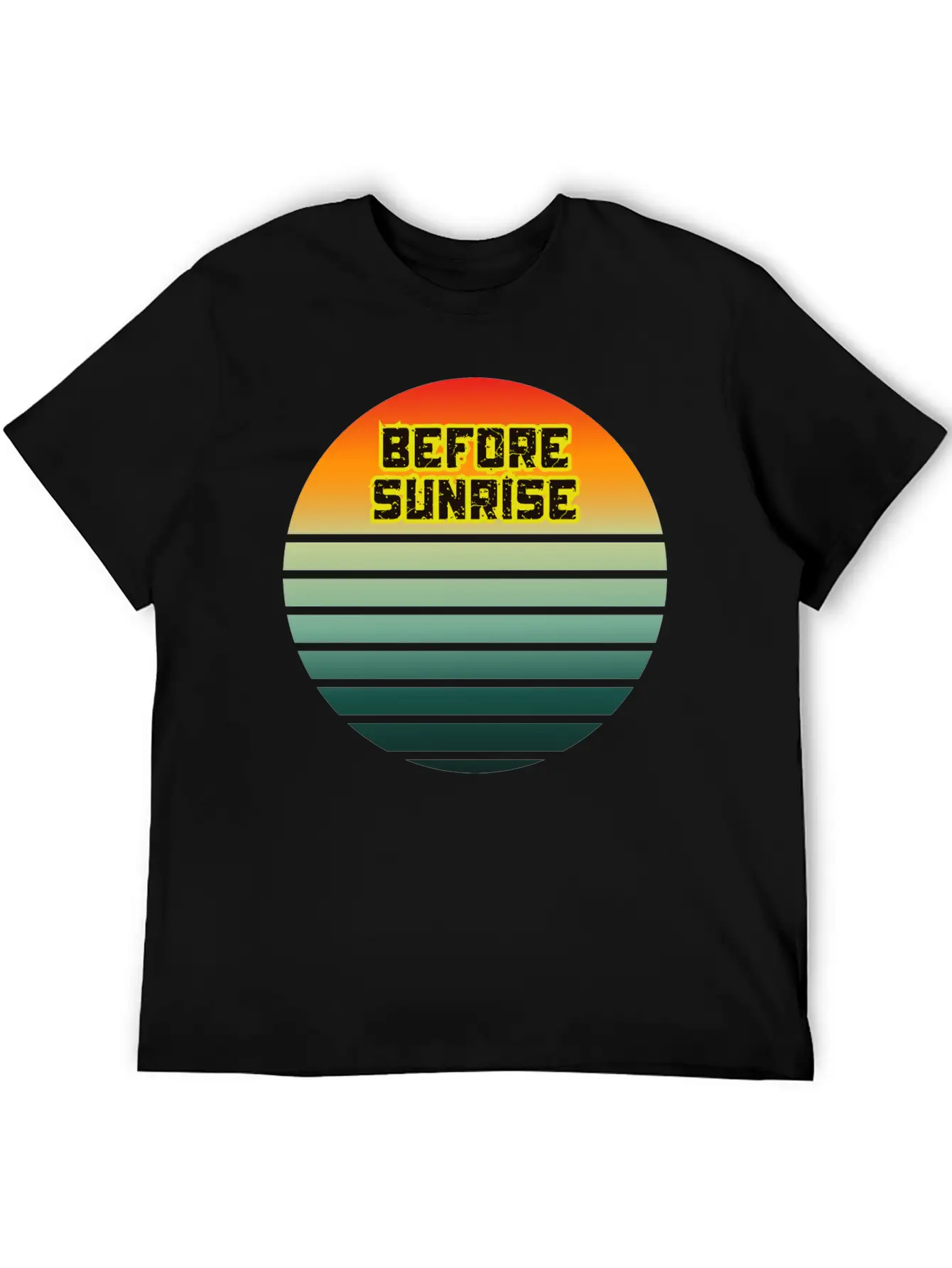 Before Sunrise Scenic Art Design Basic Graphic T-Shirt – Daily Comfort In Soft Cotton