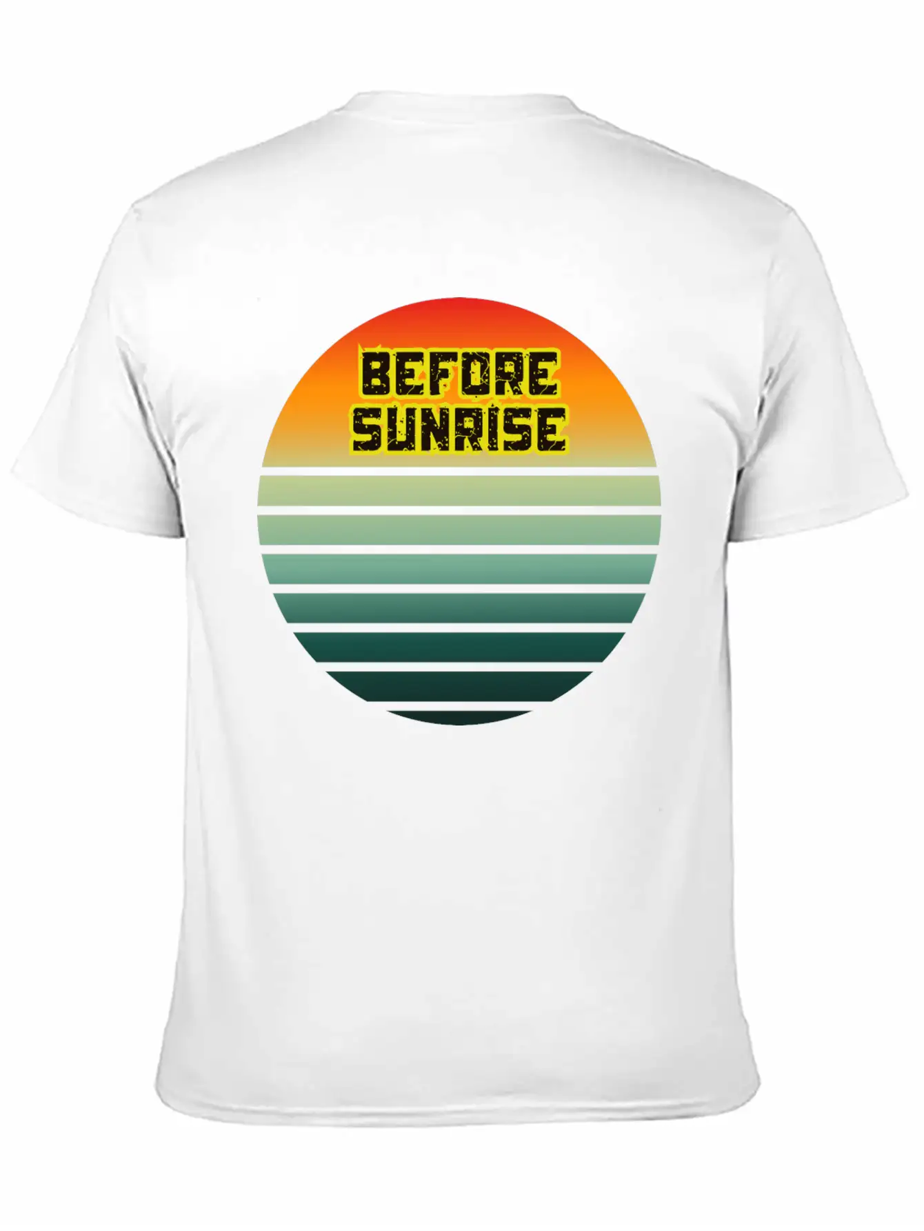 Before Sunrise Scenic Art Design Basic Graphic T-Shirt – Daily Comfort In Soft Cotton