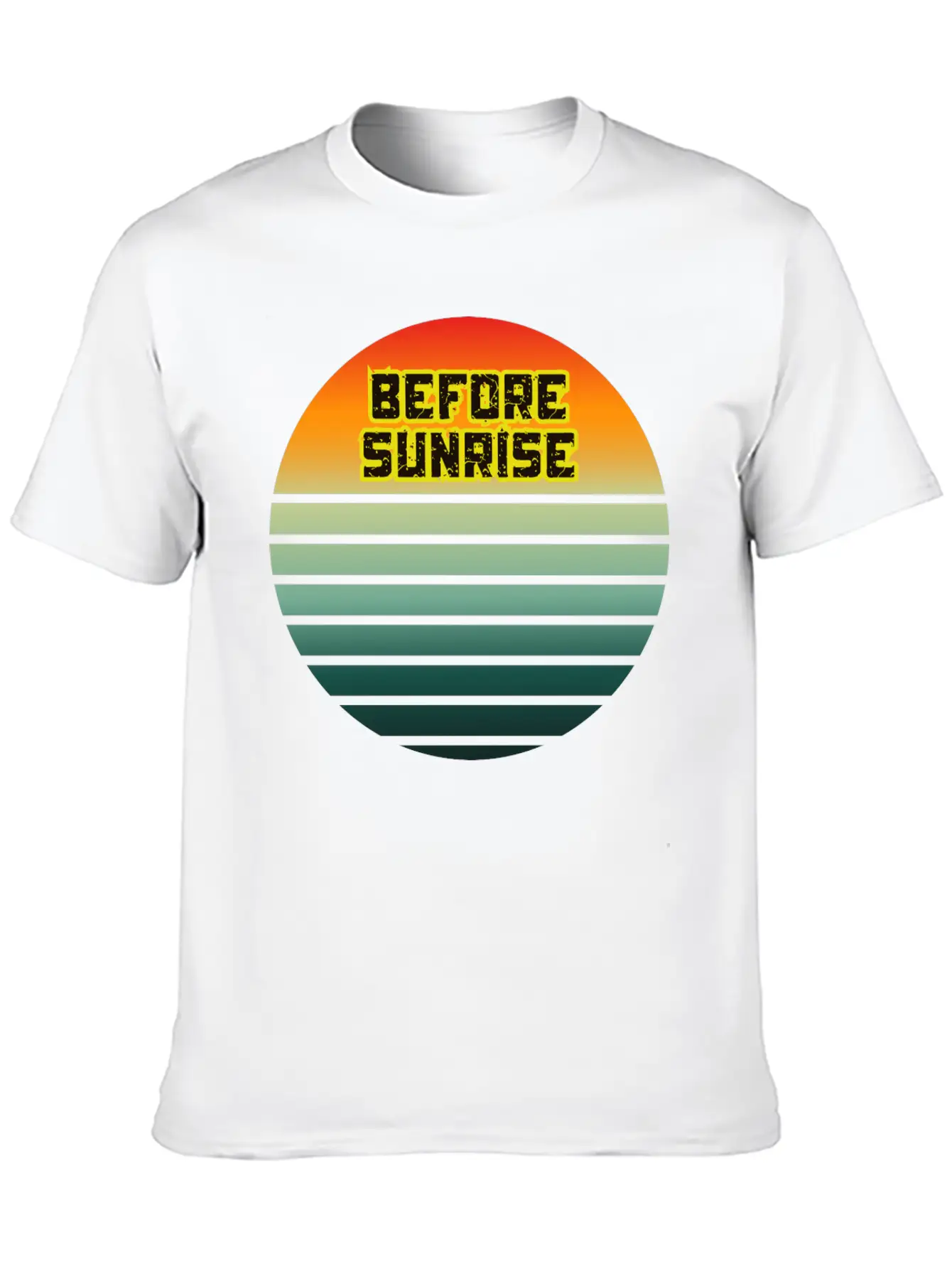 Before Sunrise Scenic Art Design Basic Graphic T-Shirt – Daily Comfort In Soft Cotton