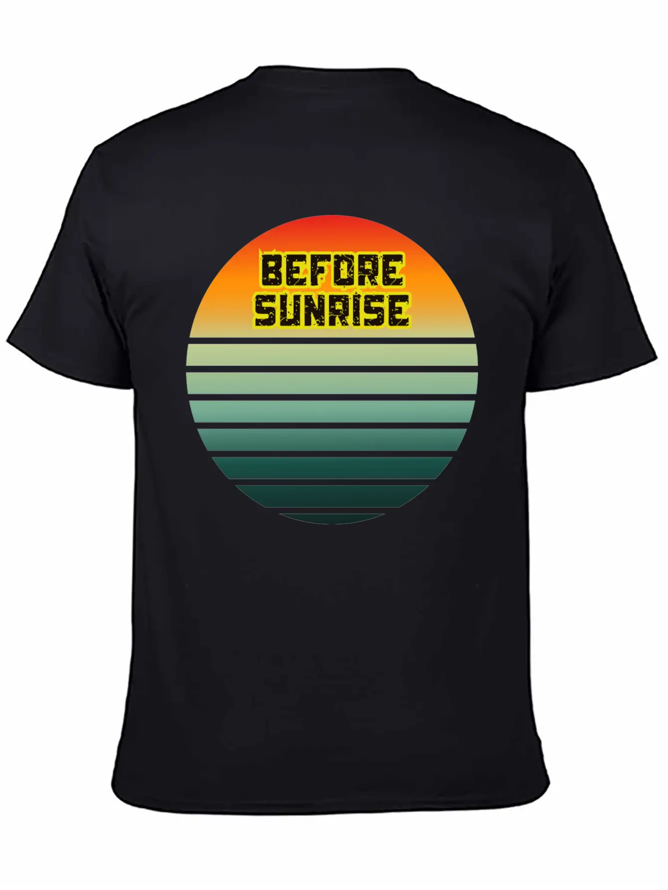Before Sunrise Scenic Art Design Basic Graphic T-Shirt – Daily Comfort In Soft Cotton