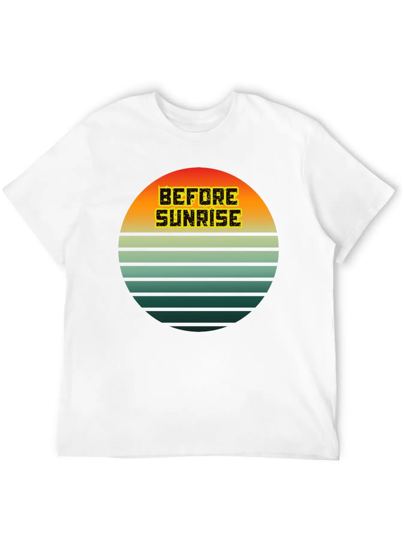 Before Sunrise Scenic Art Design Basic Graphic T-Shirt – Daily Comfort In Soft Cotton