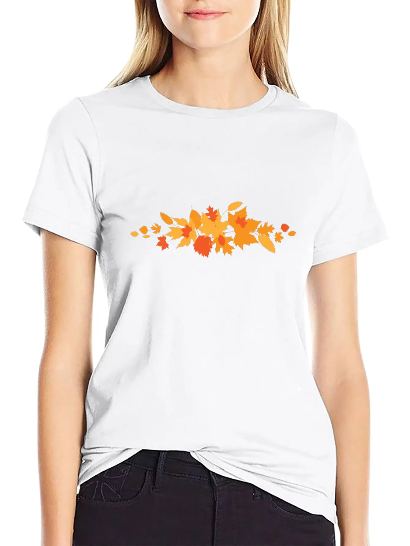 Beginning Of Autumn With Leaves Stylish Everyday T-Shirt – Unisex Basic Cotton Tee
