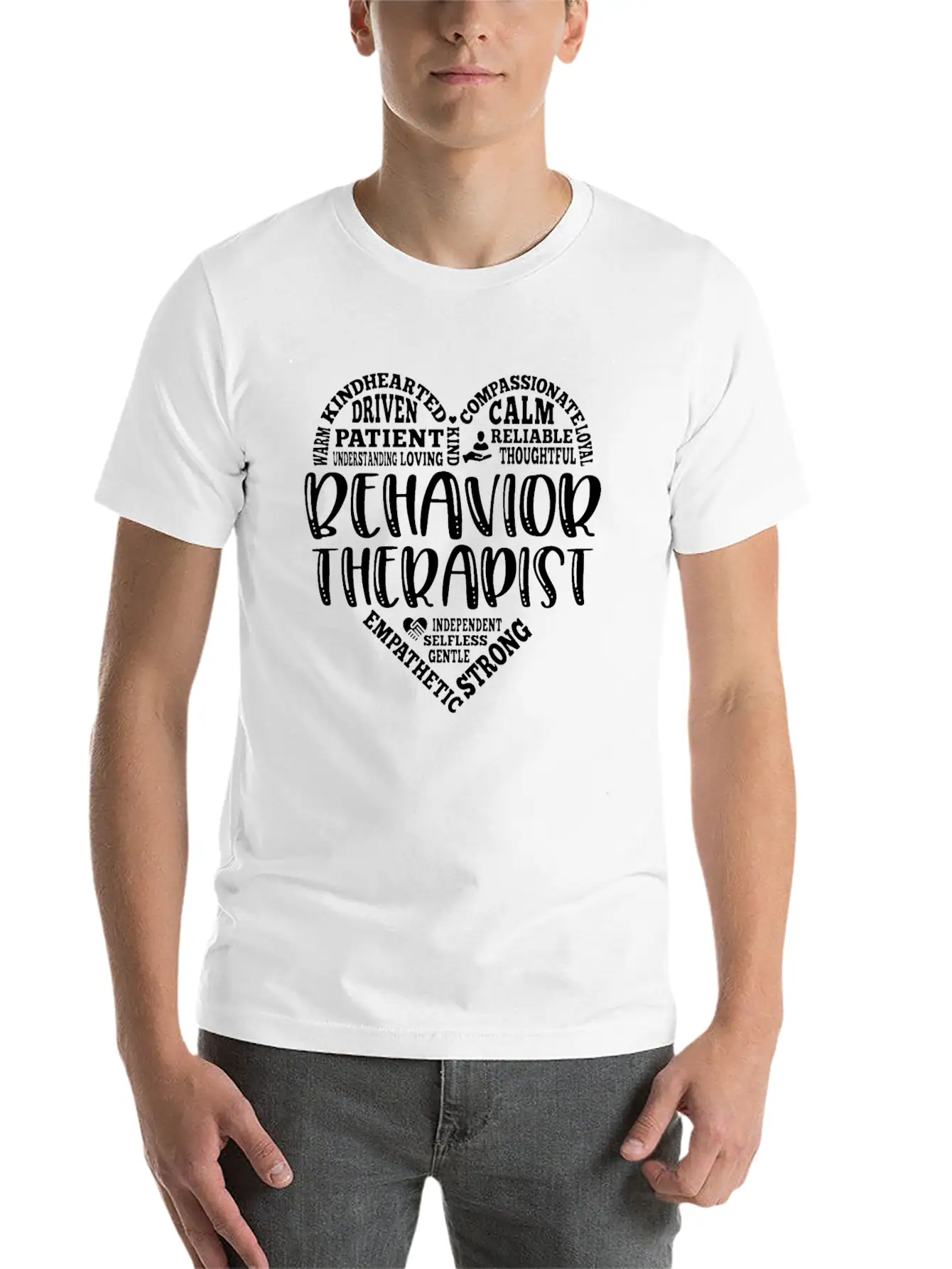 Behavior Therapist Heart Behavior Therapy BCBA Basic Graphic T-Shirt – Daily Comfort In Soft Cotton