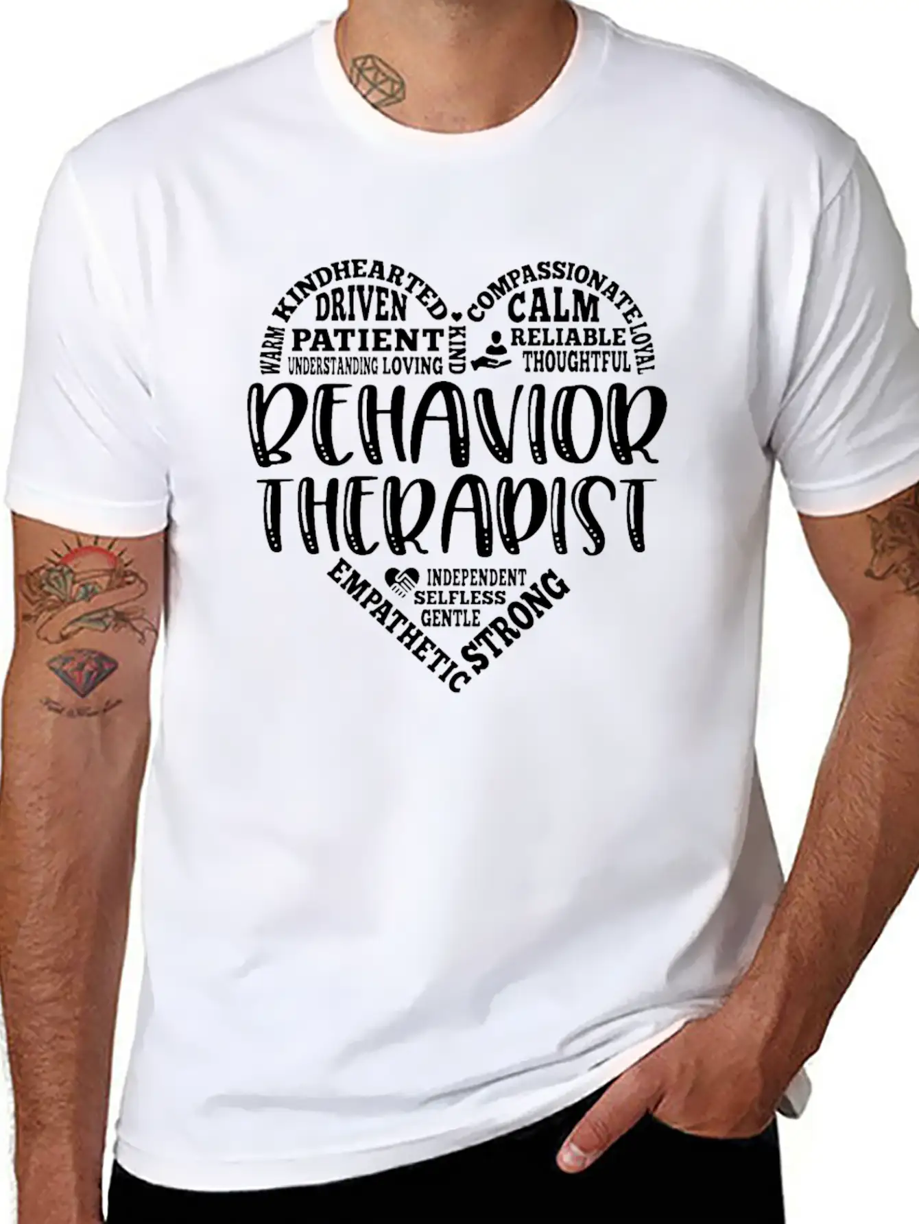 Behavior Therapist Heart Behavior Therapy BCBA Basic Graphic T-Shirt – Daily Comfort In Soft Cotton