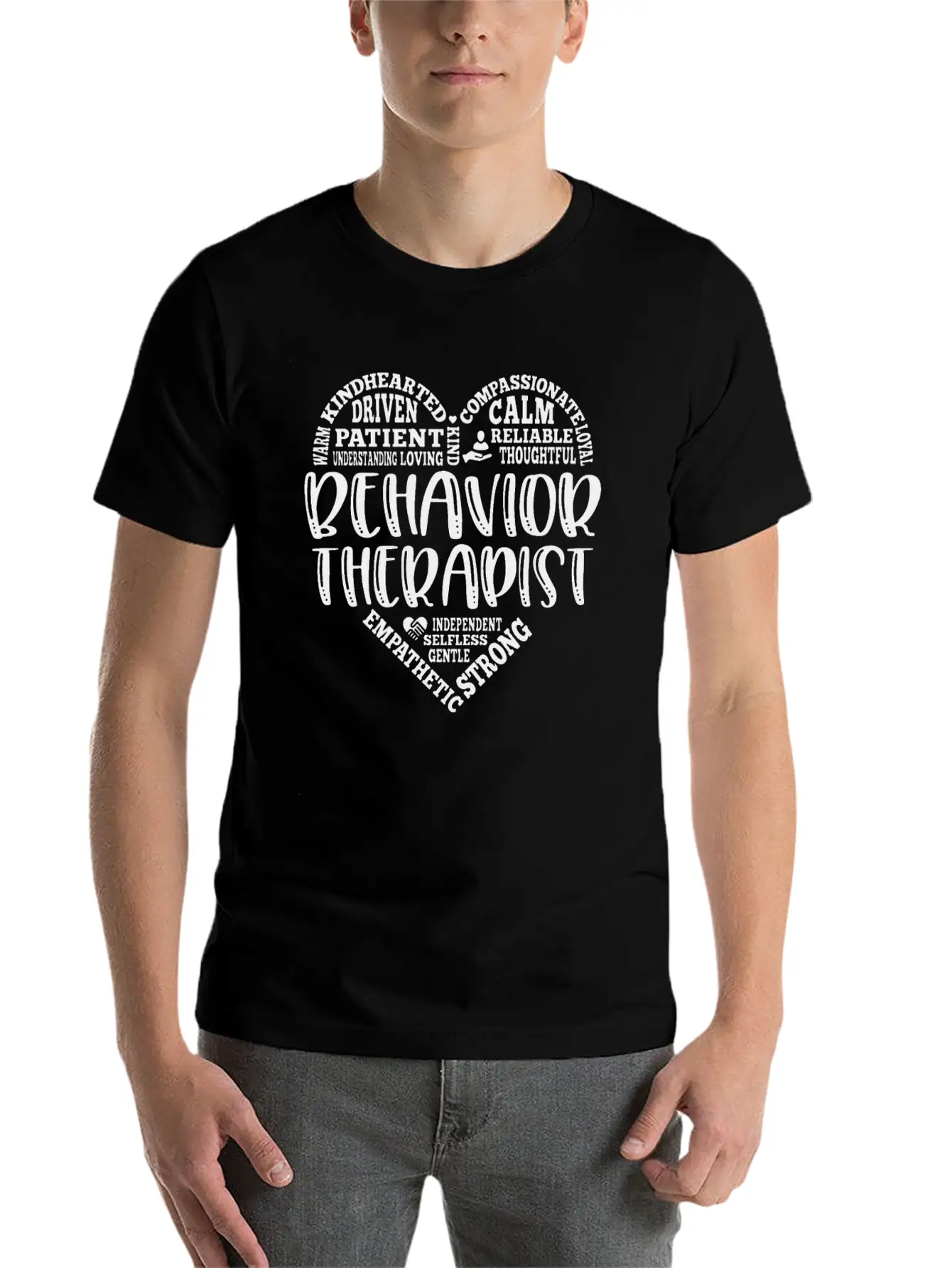Behavior Therapist Heart Behavior Therapy BCBA Basic Graphic T-Shirt – Daily Comfort In Soft Cotton