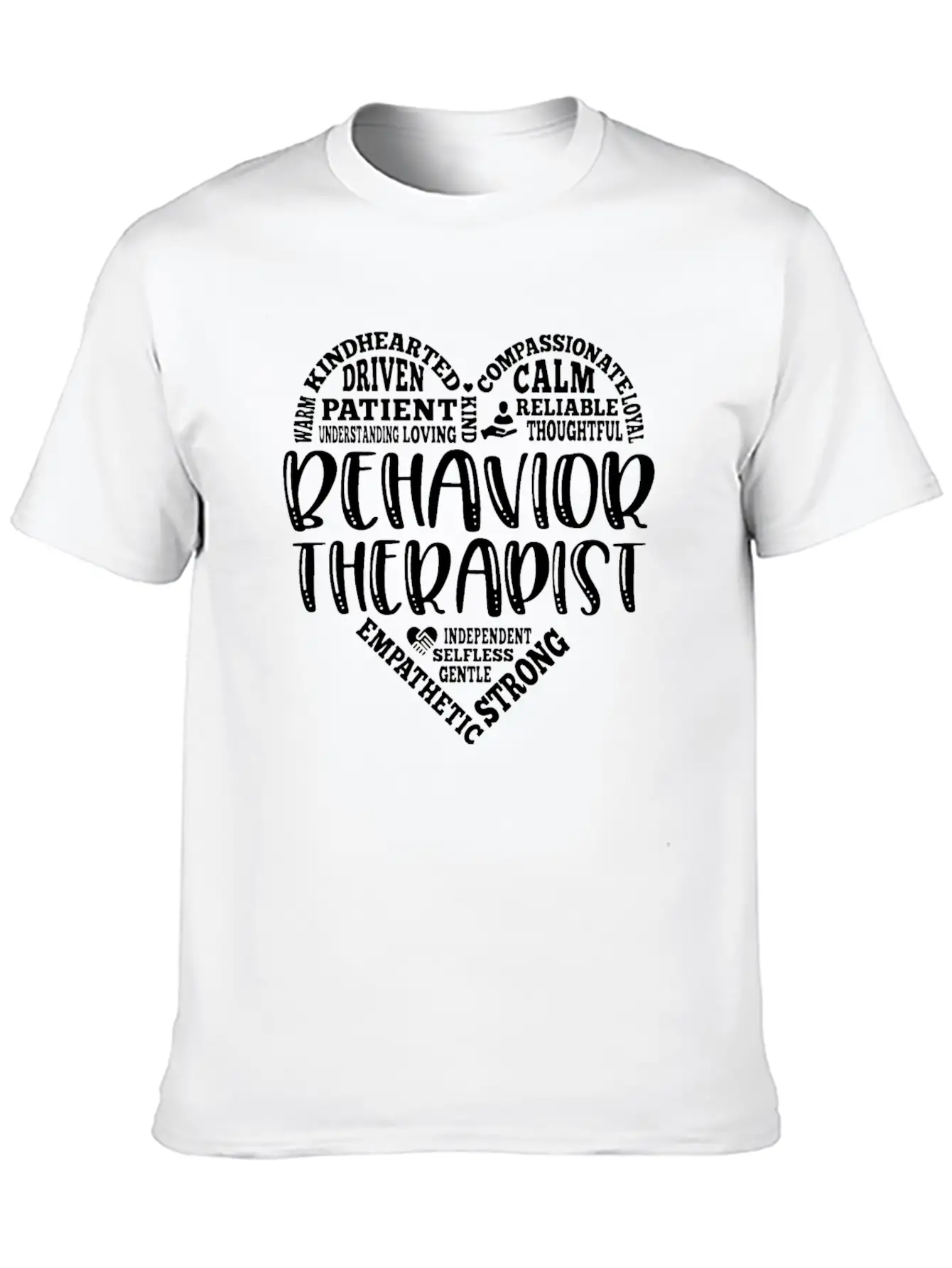 Behavior Therapist Heart Behavior Therapy BCBA Basic Graphic T-Shirt – Daily Comfort In Soft Cotton