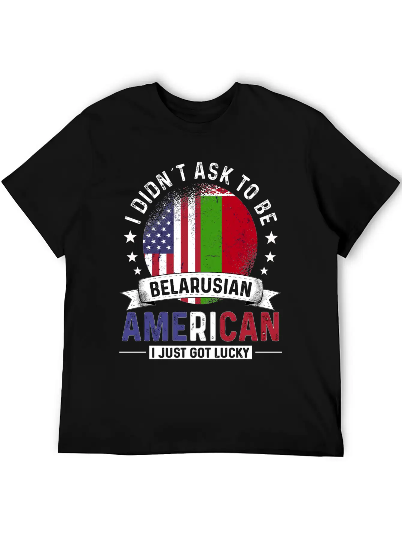 Belarusian American Flags Pride Belarus Flag Unisex Short Sleeve Soft Cotton T-Shirt – Casual Everyday Wear