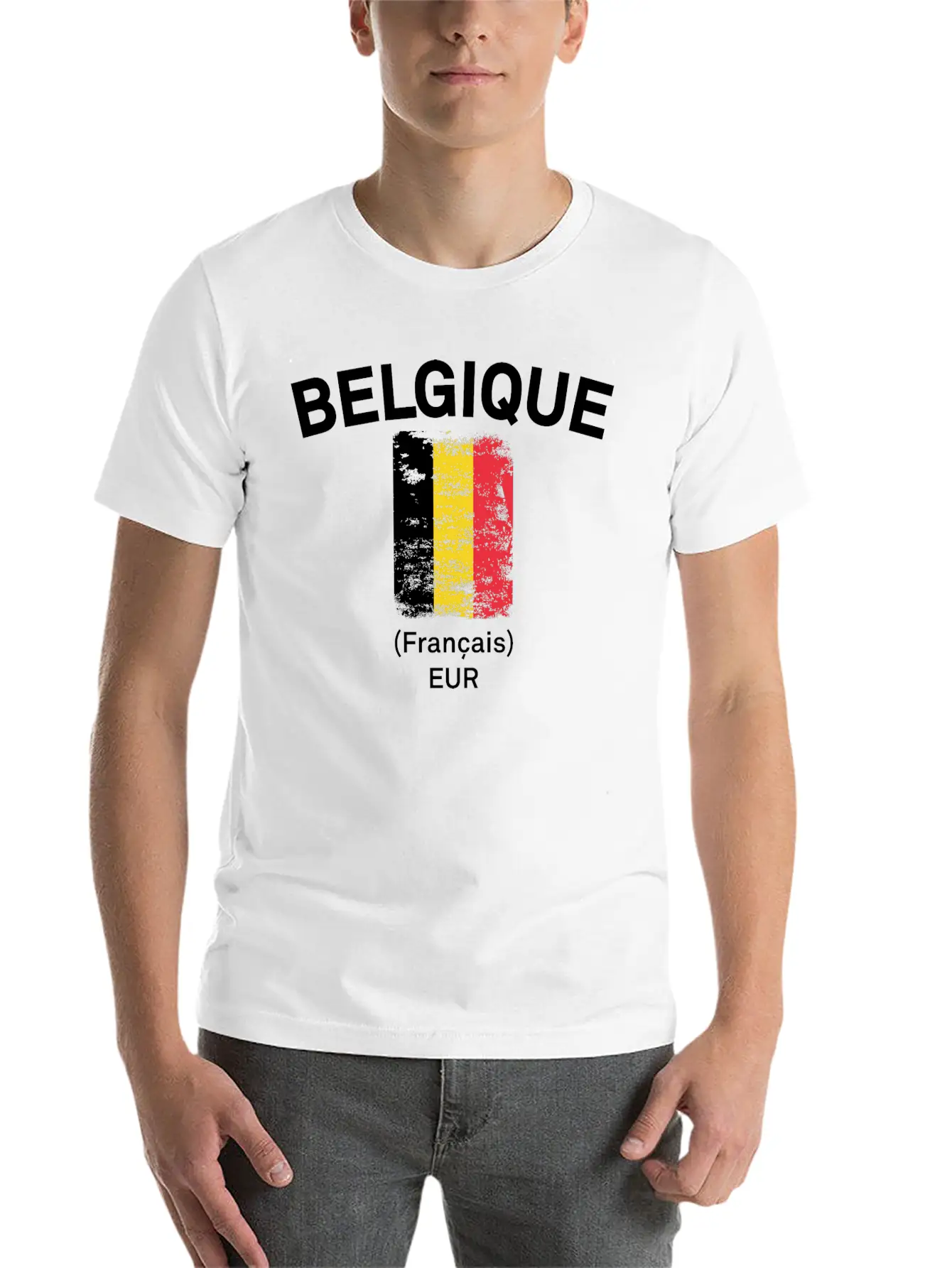 Belgique Flag Essential Unisex Summer Tee – Soft Cotton Casual Fit