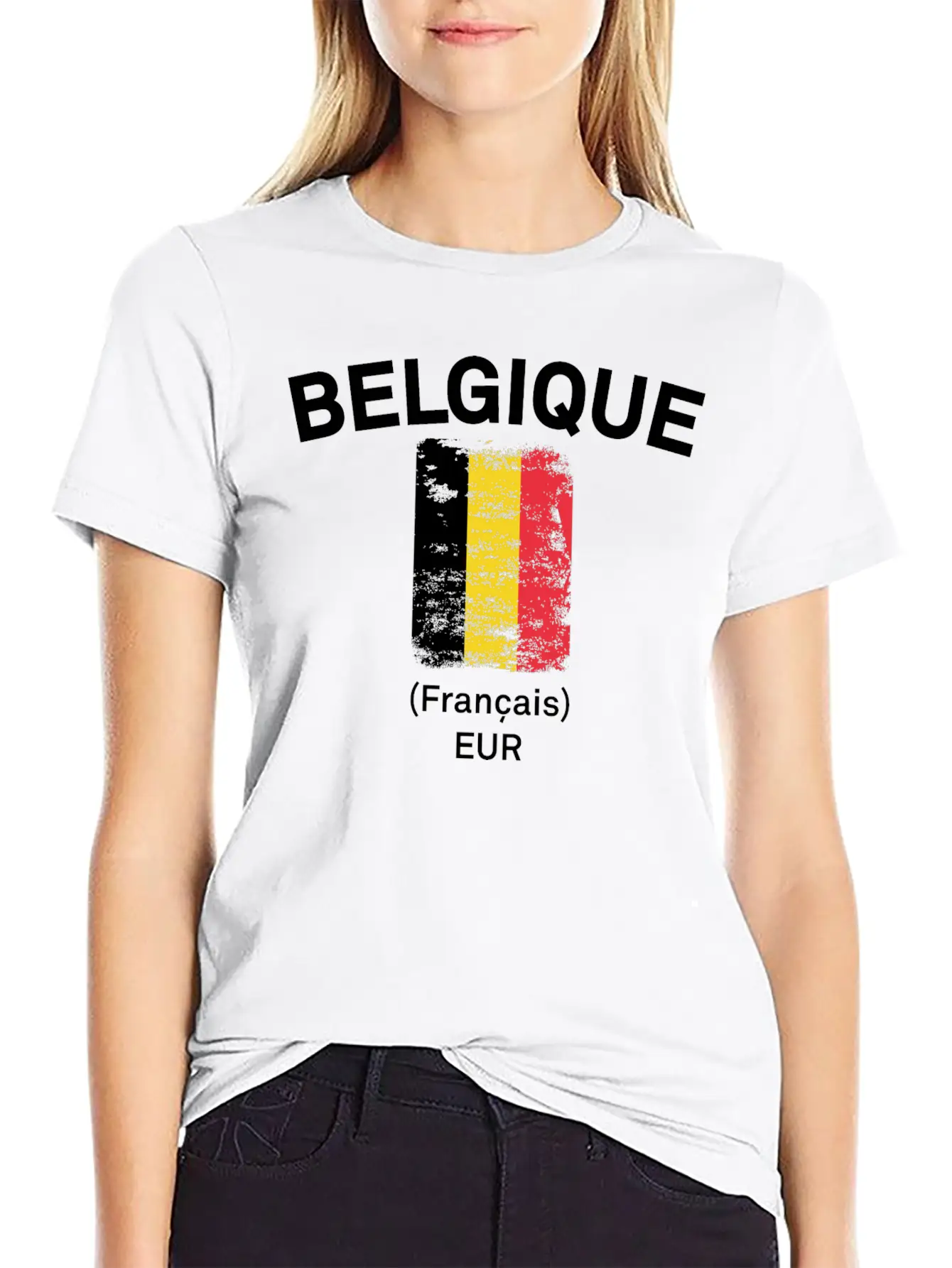 Belgique Flag Essential Unisex Summer Tee – Soft Cotton Casual Fit