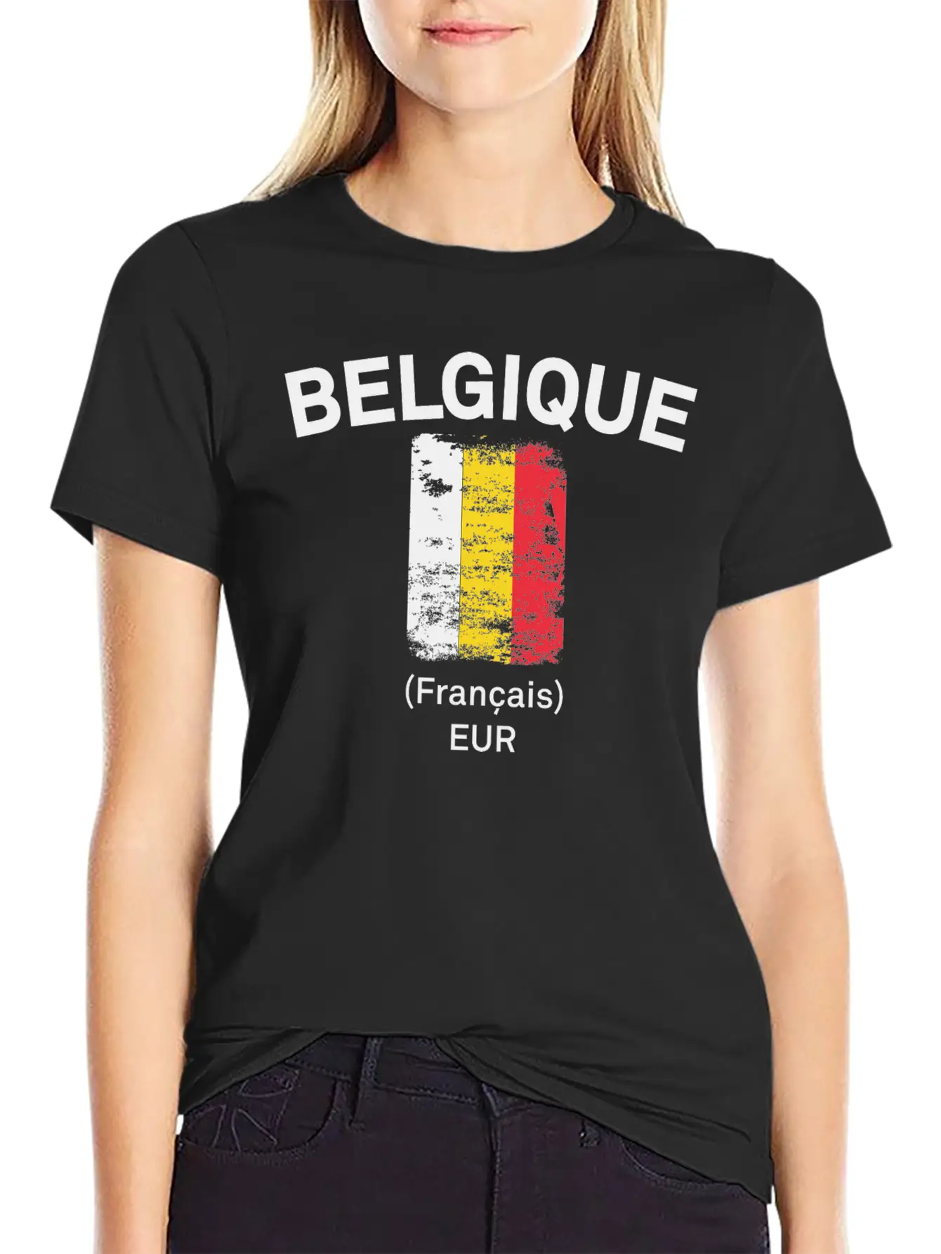 Belgique Flag Essential Unisex Summer Tee – Soft Cotton Casual Fit