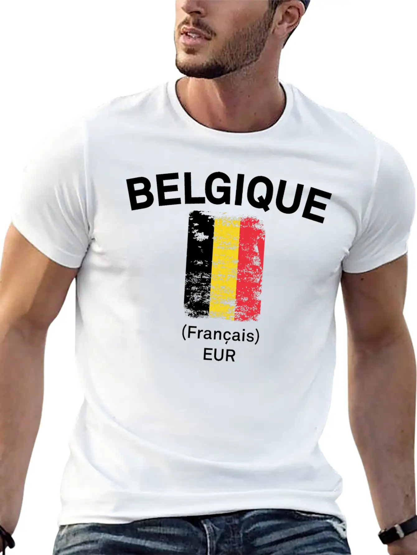 Belgique Flag Essential Unisex Summer Tee – Soft Cotton Casual Fit