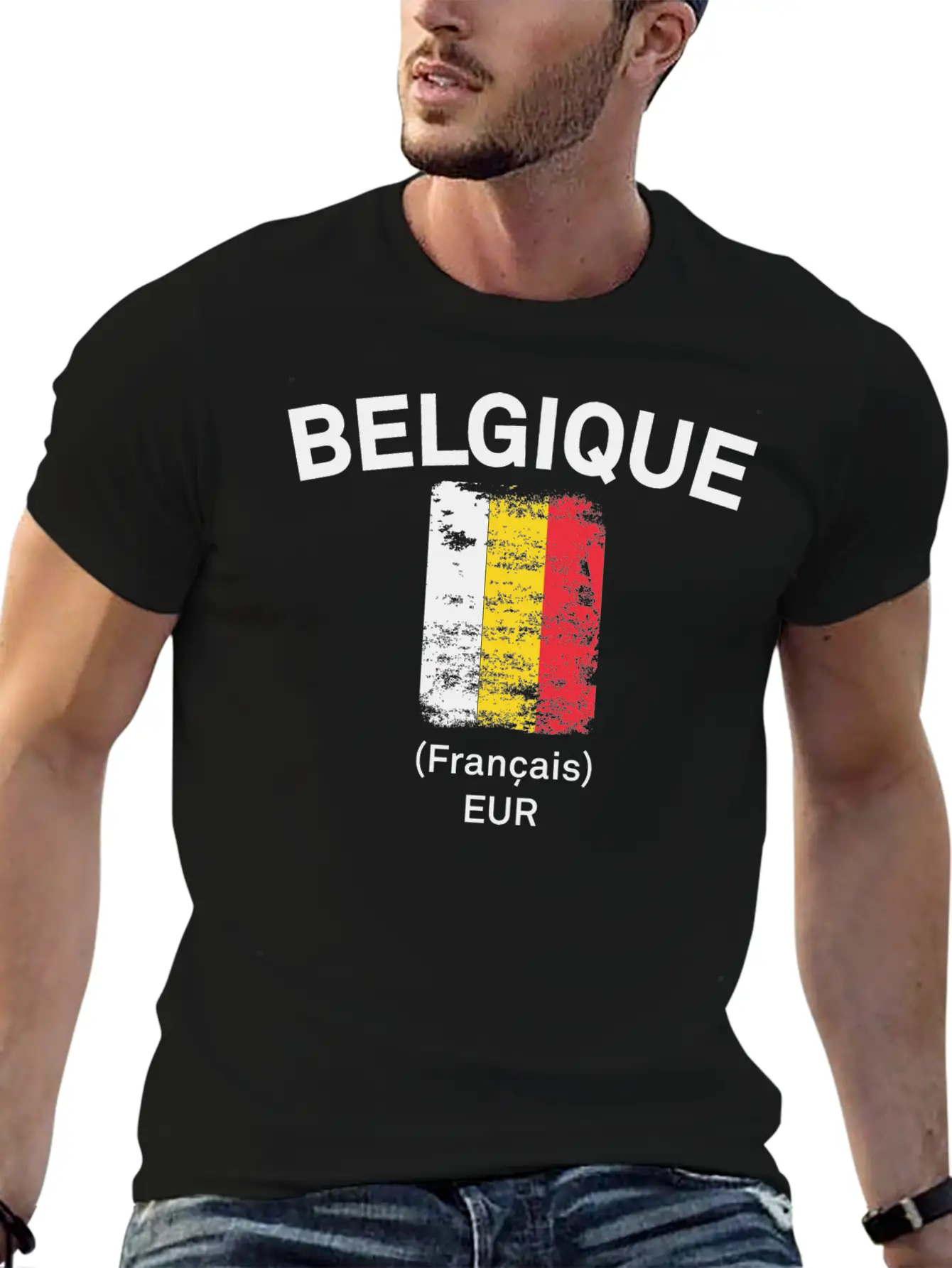 Belgique Flag Essential Unisex Summer Tee – Soft Cotton Casual Fit