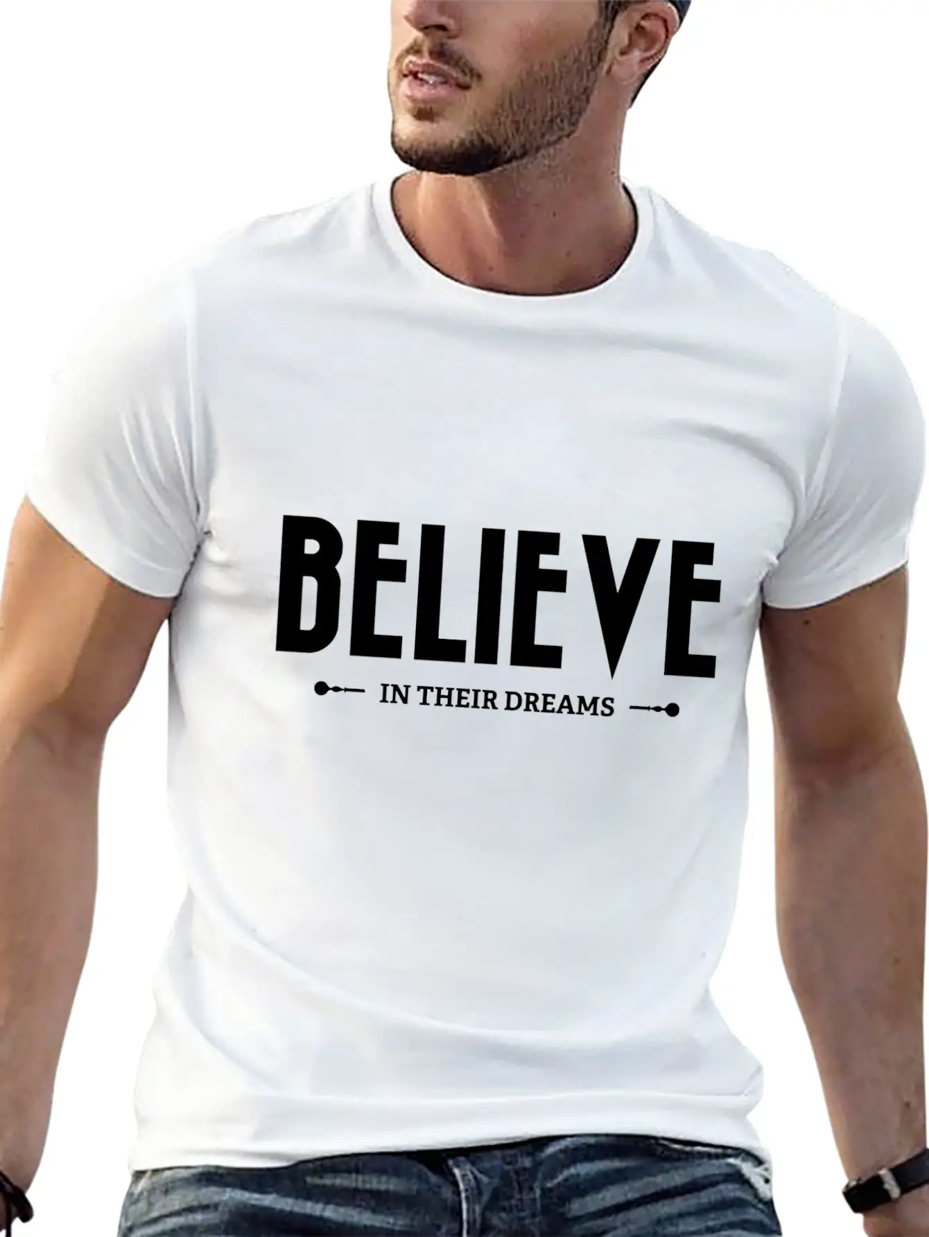Believe In Their Dreams Unisex Short Sleeve Soft Cotton T-Shirt – Casual Everyday Wear