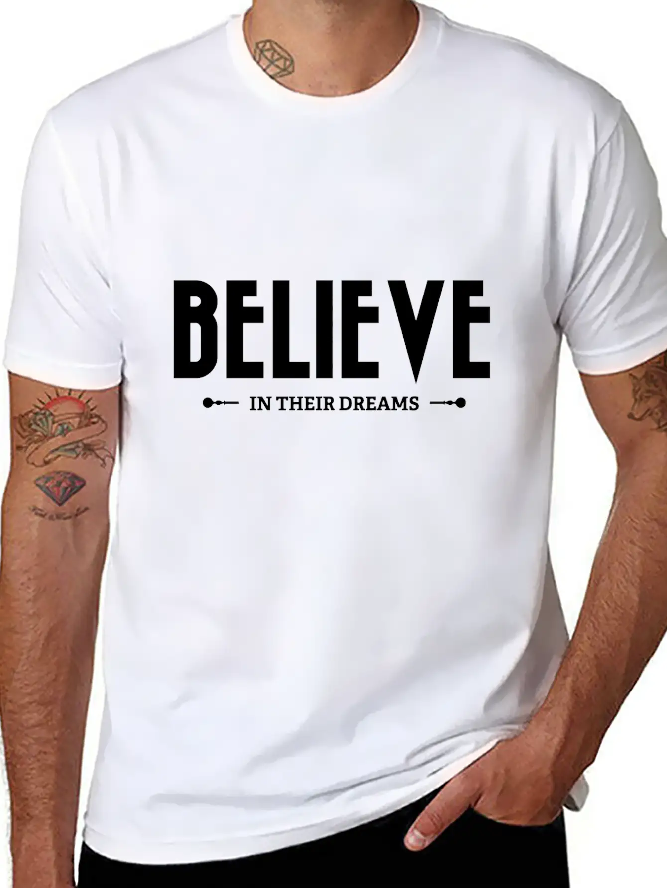 Believe In Their Dreams Unisex Short Sleeve Soft Cotton T-Shirt – Casual Everyday Wear
