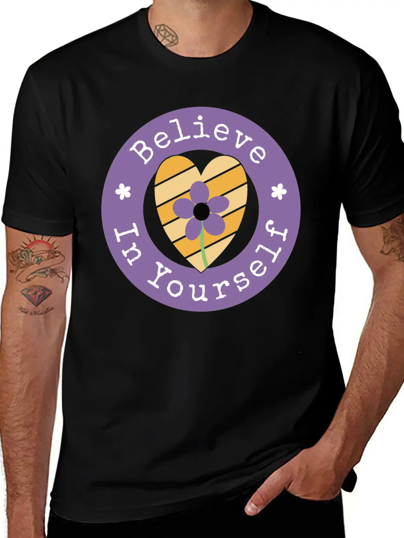 Believe In Yourself Unisex Short Sleeve Soft Cotton T-Shirt – Casual Everyday Wear