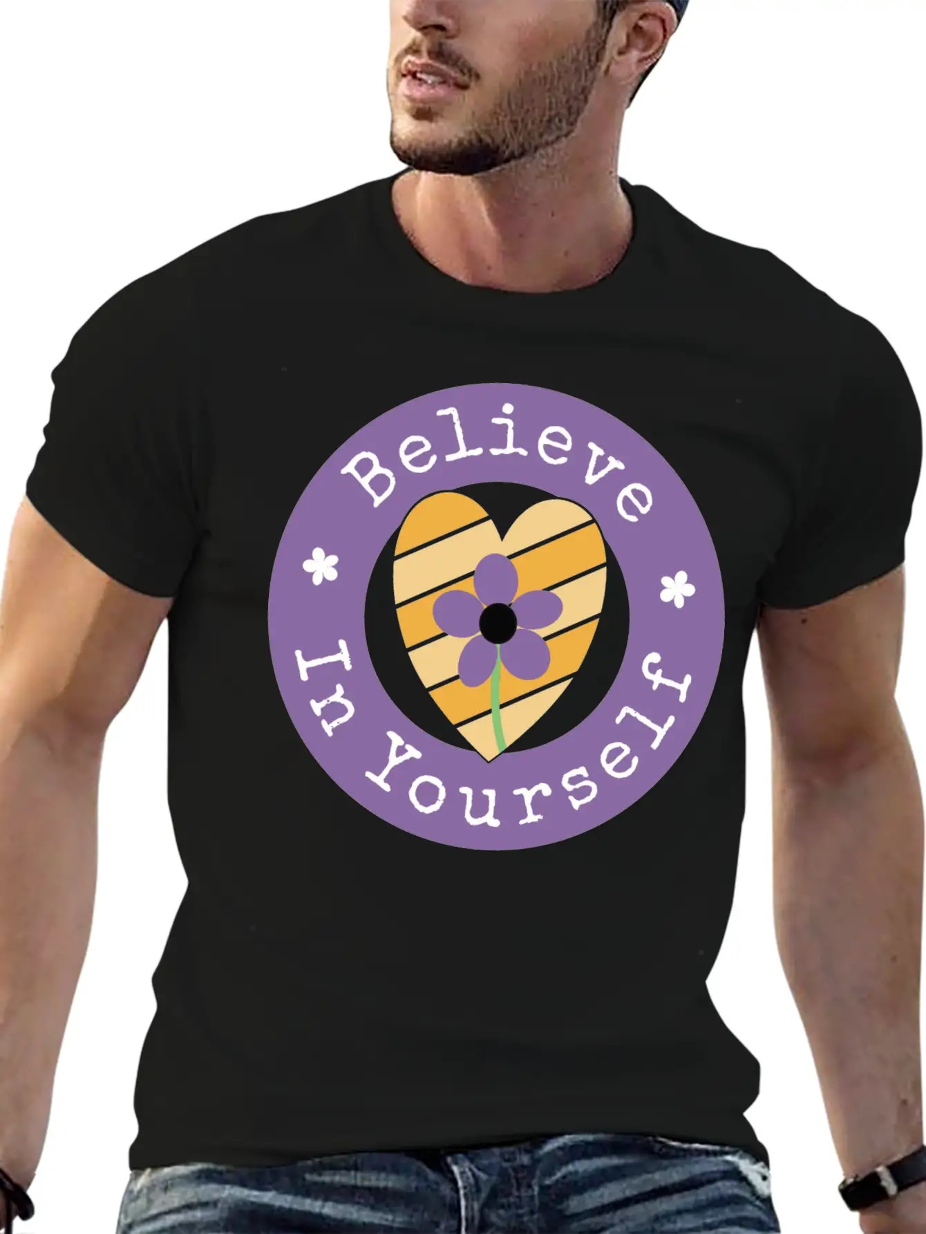 Believe In Yourself Unisex Short Sleeve Soft Cotton T-Shirt – Casual Everyday Wear