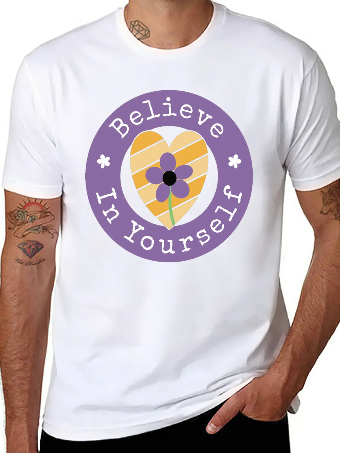 Believe In Yourself Unisex Short Sleeve Soft Cotton T-Shirt – Casual Everyday Wear