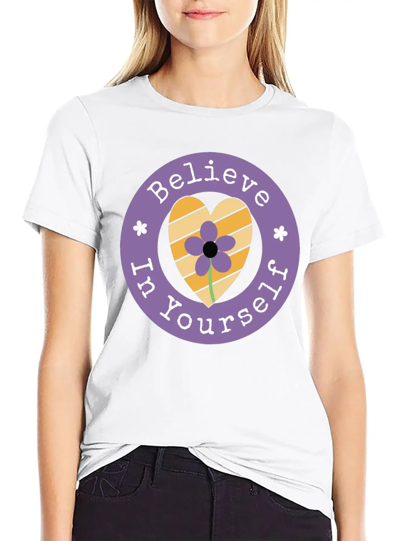 Believe In Yourself Unisex Short Sleeve Soft Cotton T-Shirt – Casual Everyday Wear
