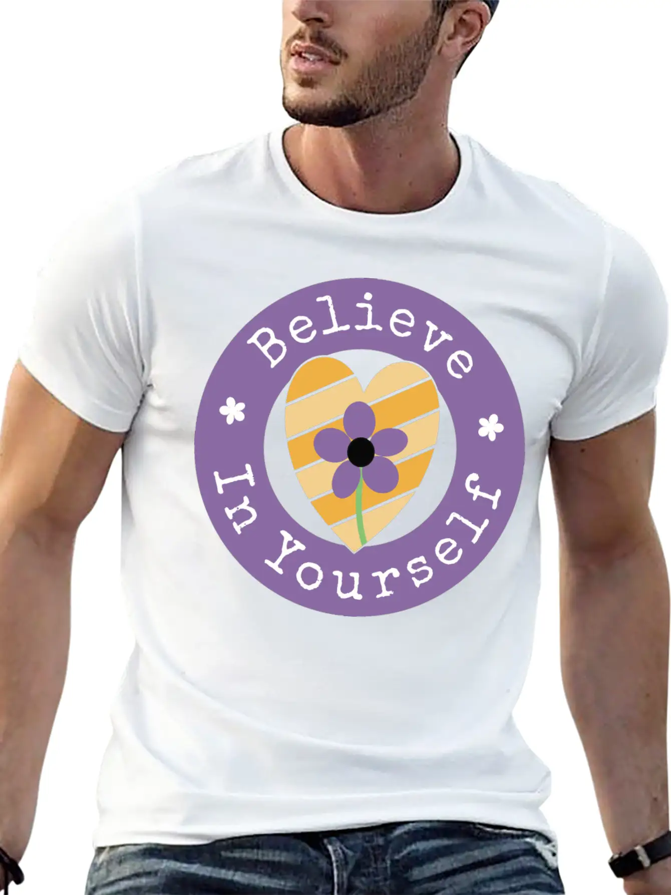 Believe In Yourself Unisex Short Sleeve Soft Cotton T-Shirt – Casual Everyday Wear