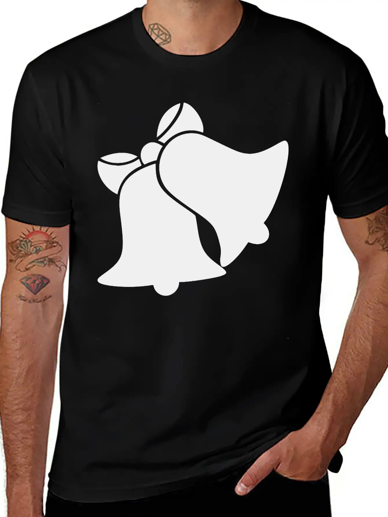 Bells Silhouette Unisex Short Sleeve Soft Cotton T-Shirt – Casual Everyday Wear