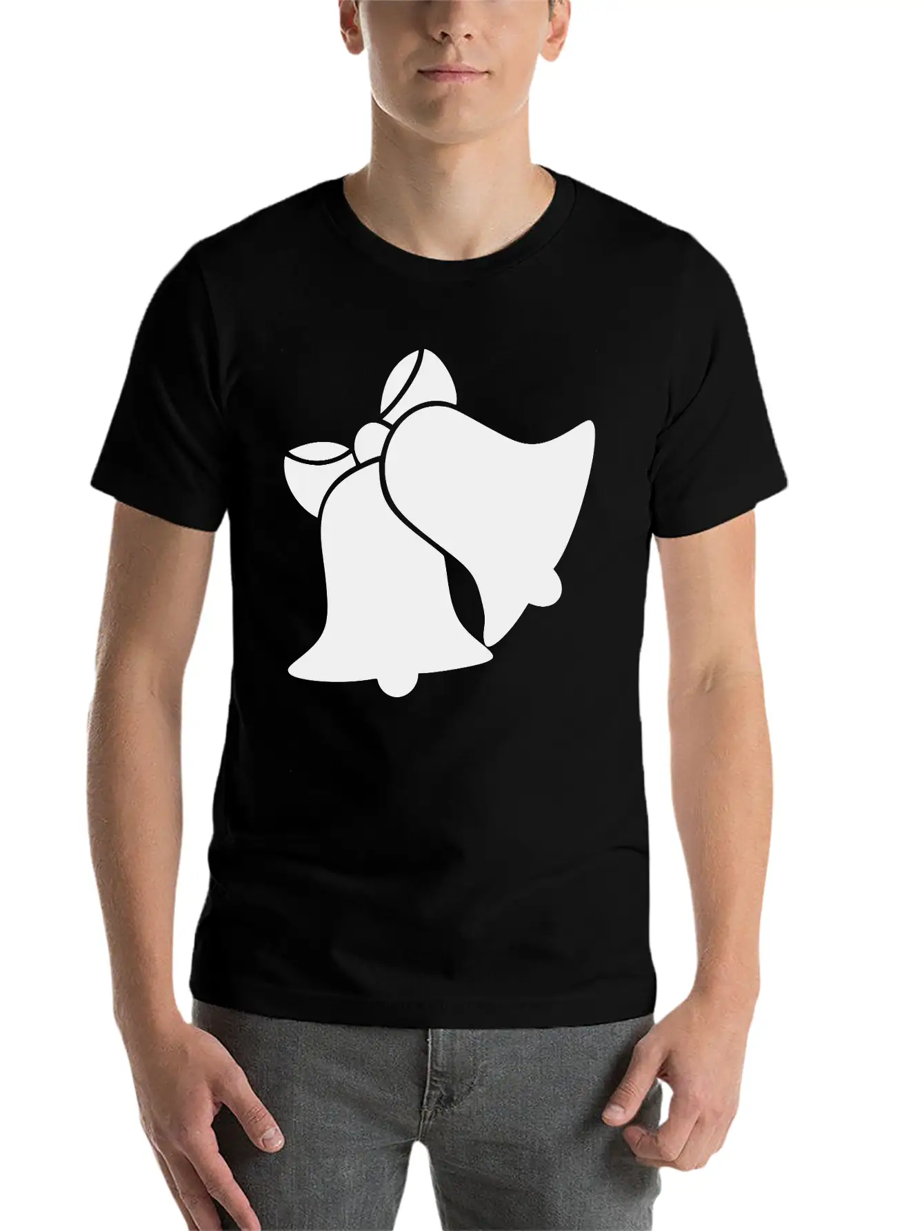Bells Silhouette Unisex Short Sleeve Soft Cotton T-Shirt – Casual Everyday Wear