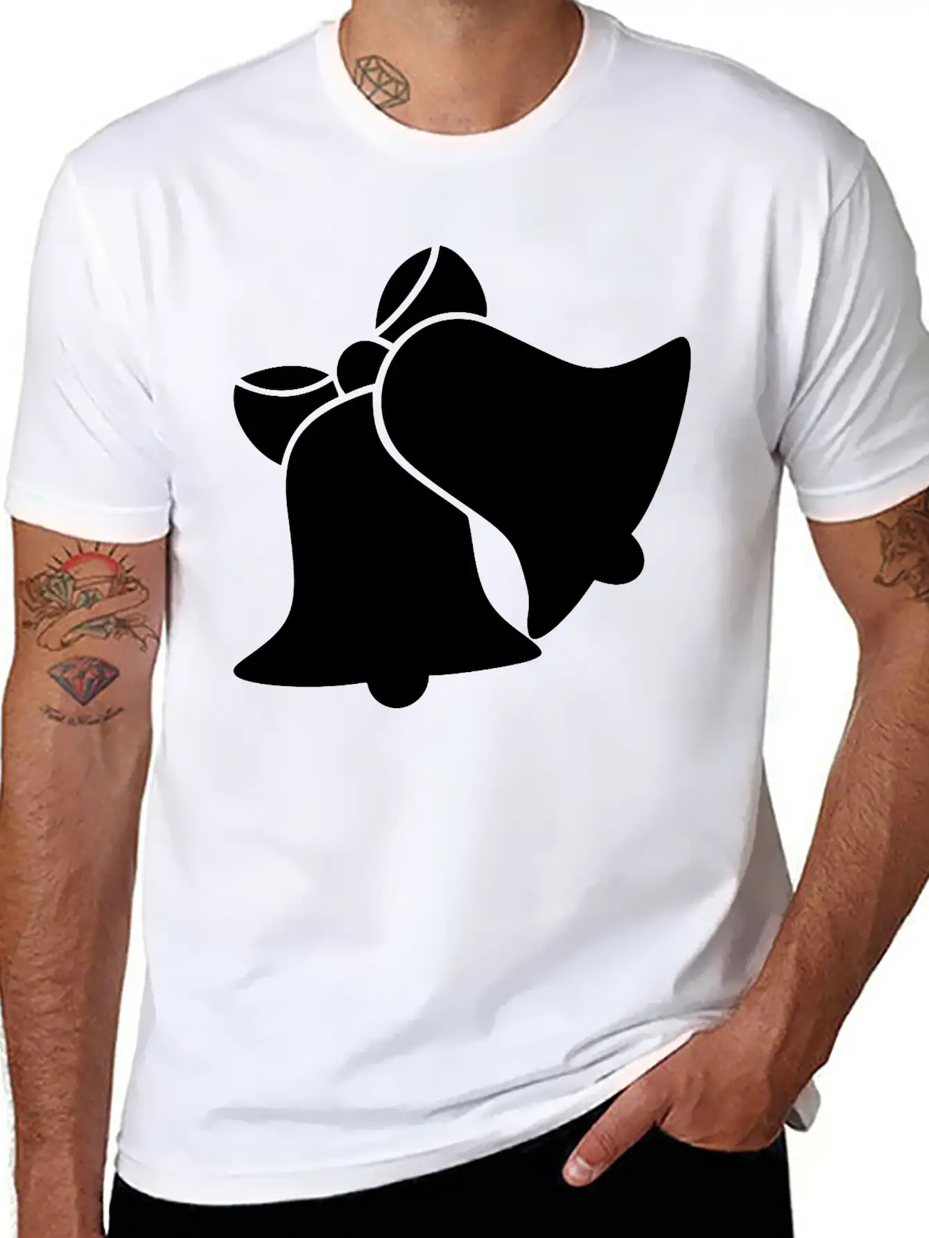 Bells Silhouette Unisex Short Sleeve Soft Cotton T-Shirt – Casual Everyday Wear