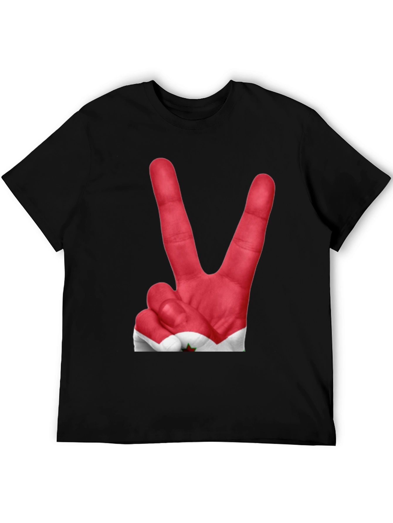 Peace Sign Hand Print T-Shirt - Unique Graphic Tee