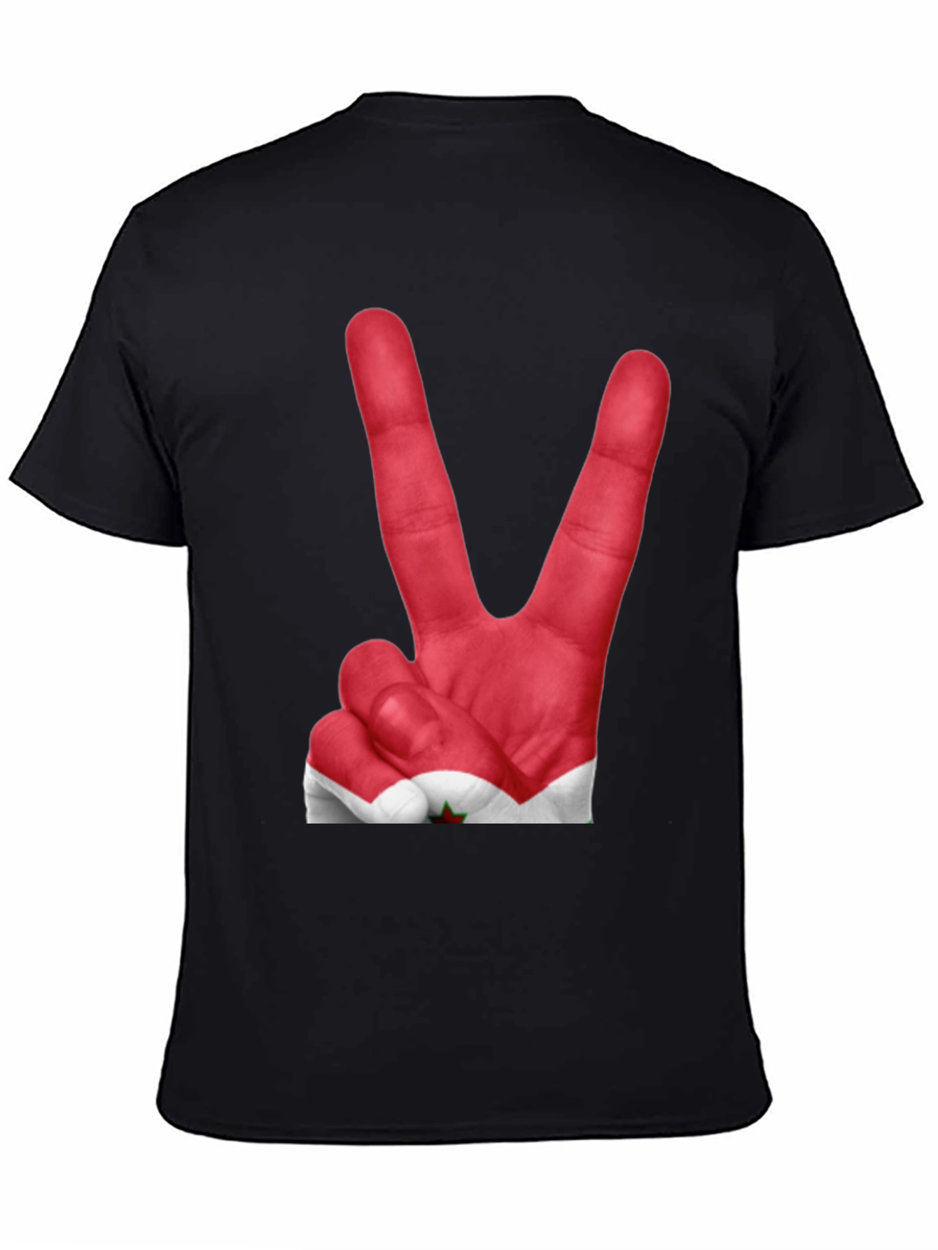 Peace Sign Hand Print T-Shirt - Unique Graphic Tee