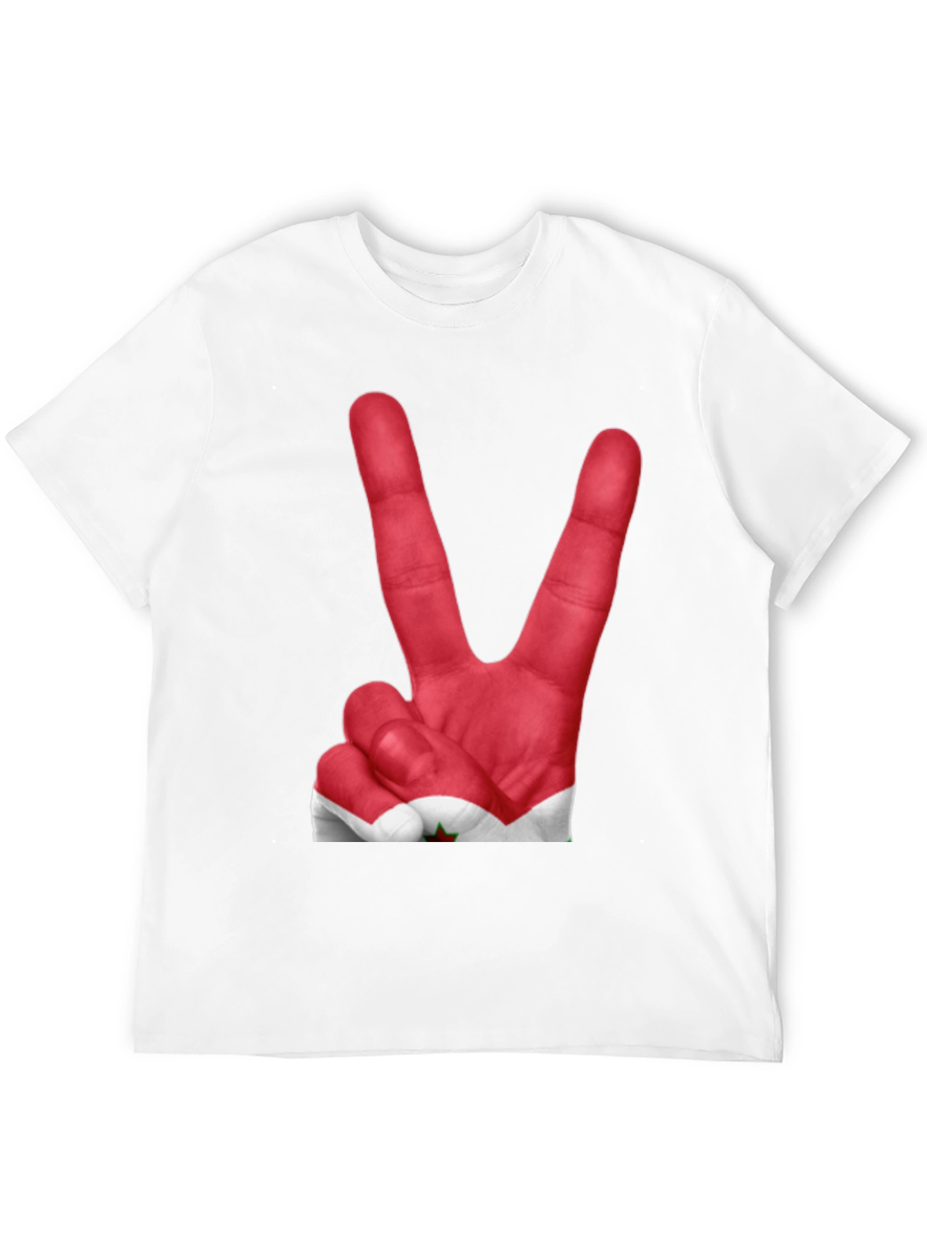 Peace Sign Hand Print T-Shirt - Unique Graphic Tee