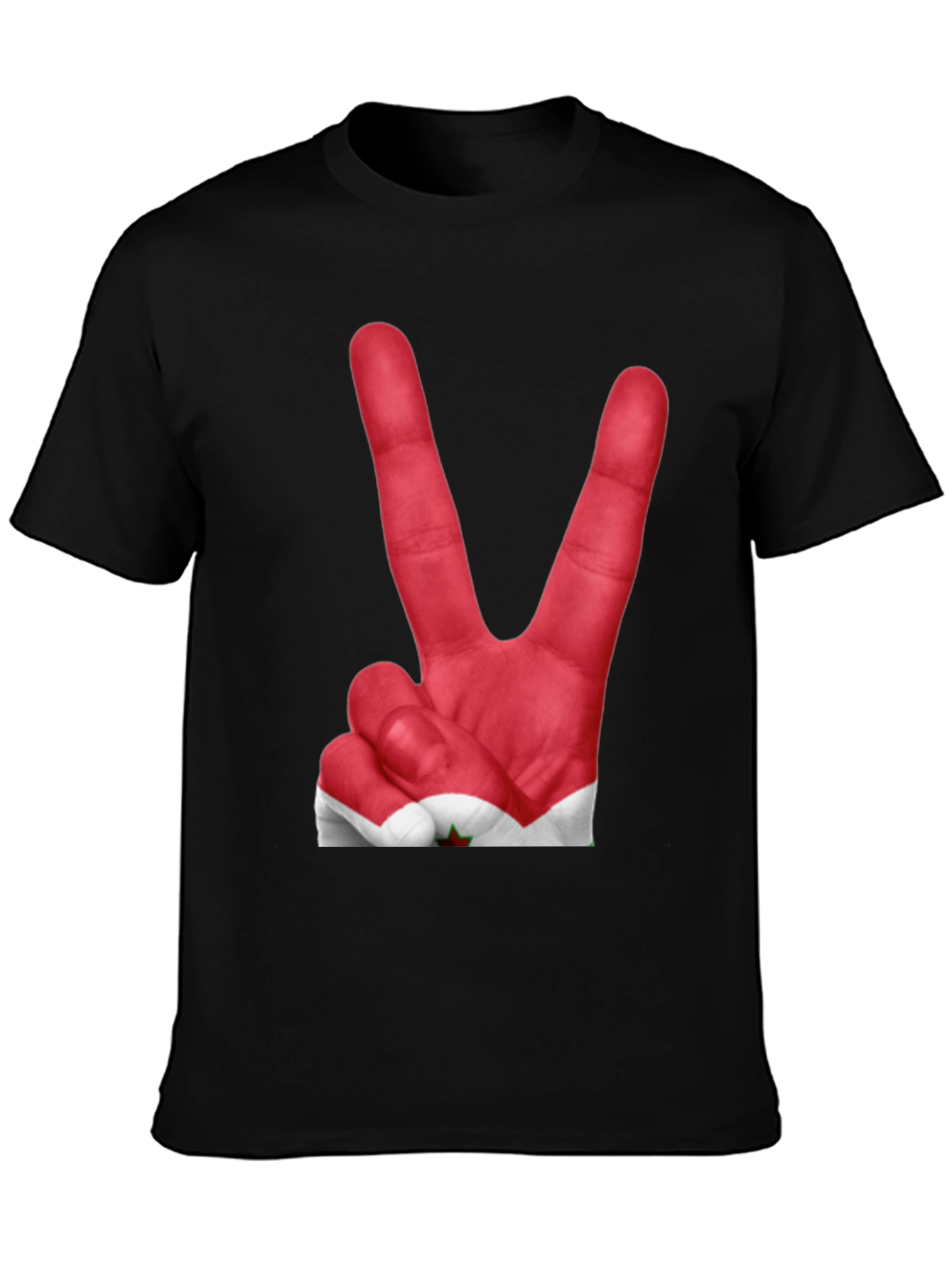 Peace Sign Hand Print T-Shirt - Unique Graphic Tee