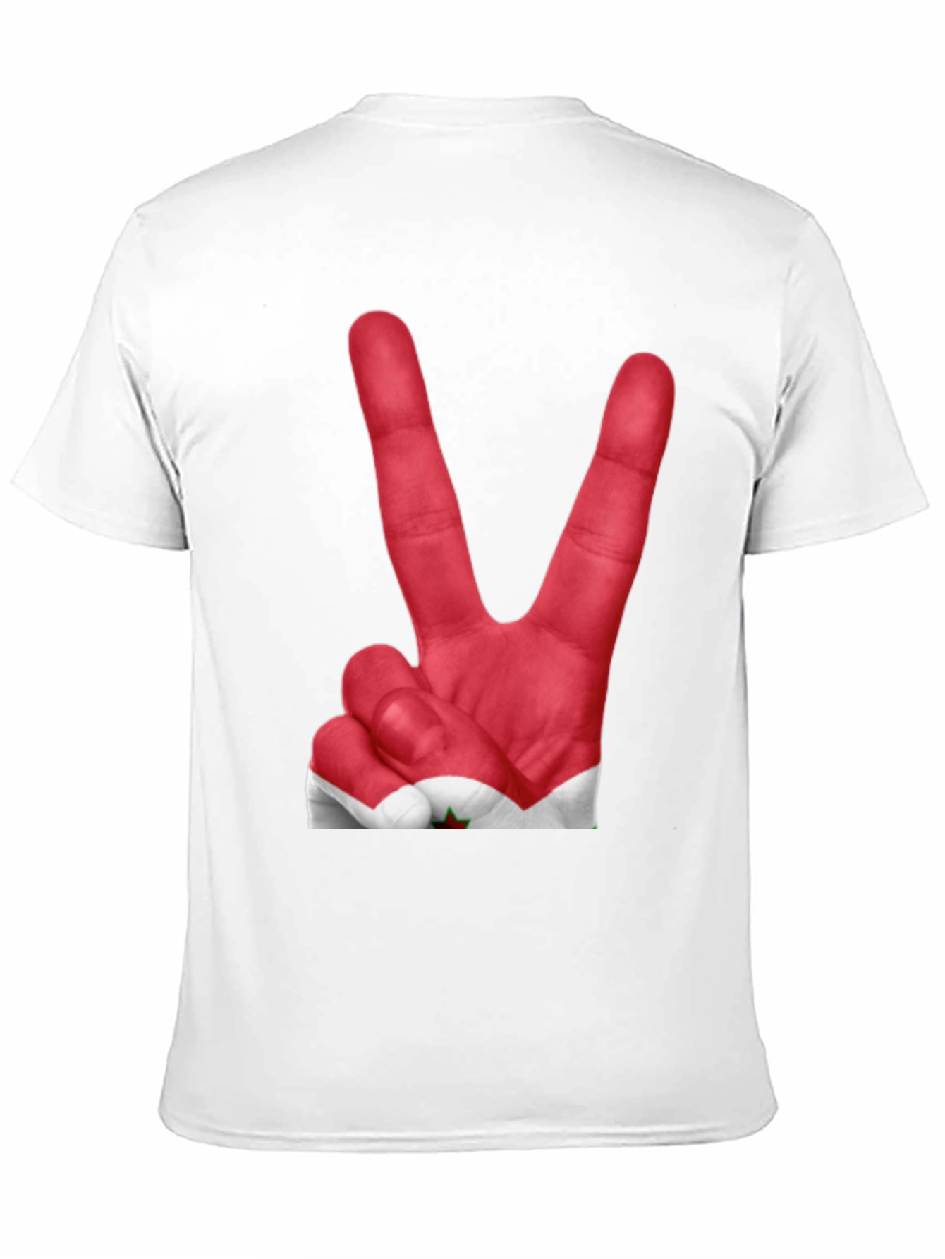 Peace Sign Hand Print T-Shirt - Unique Graphic Tee