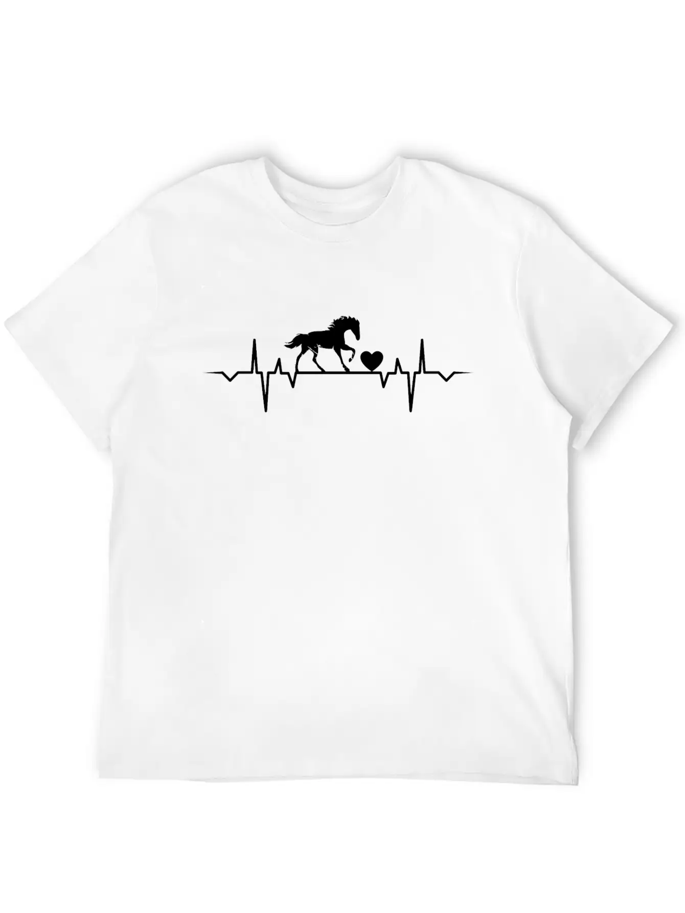 Best Friend Heartbeat Friend Eats Grass Horses Timeless Short Sleeve Tee – Comfy And Minimalist Design