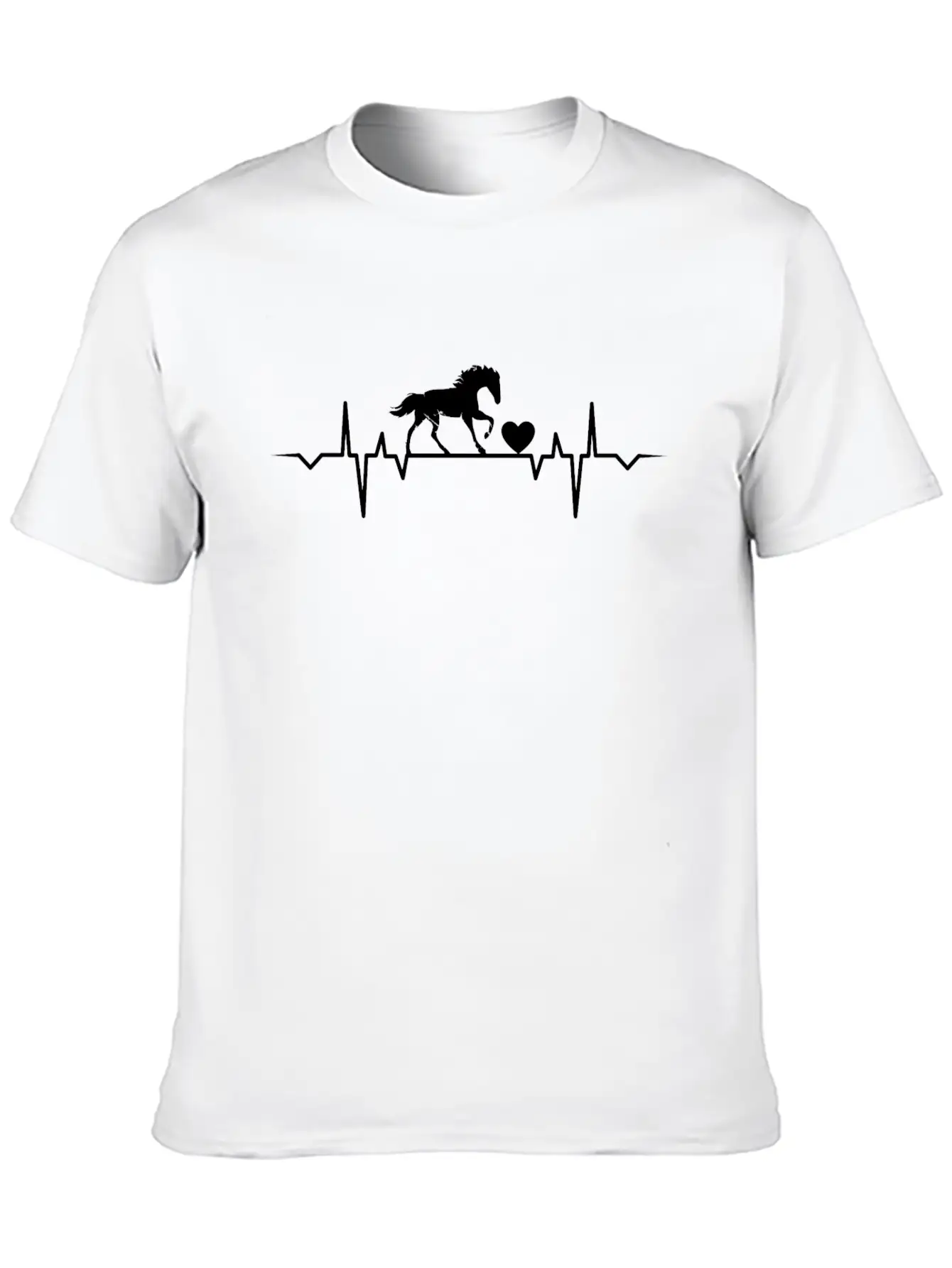 Best Friend Heartbeat Friend Eats Grass Horses Timeless Short Sleeve Tee – Comfy And Minimalist Design