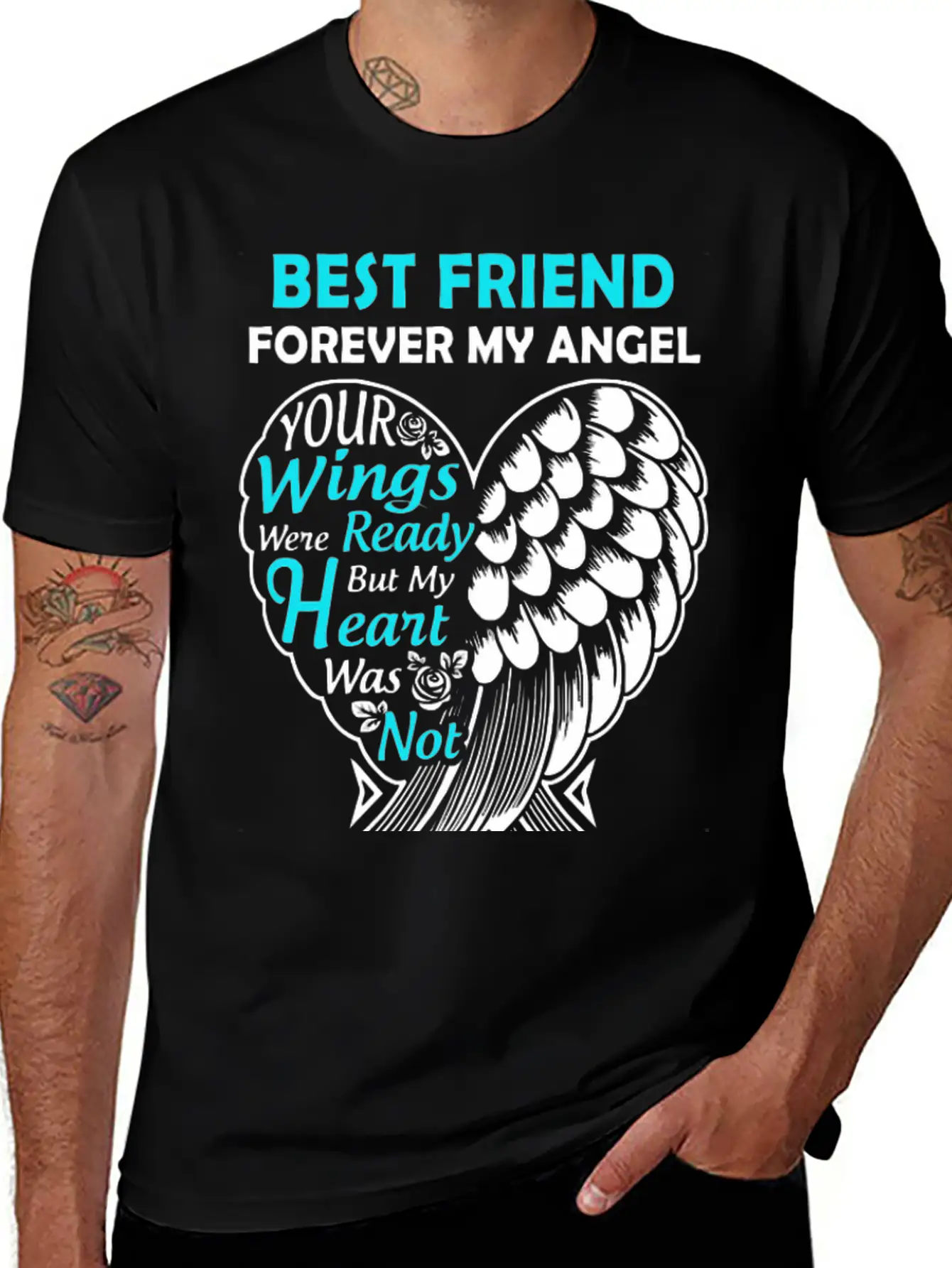 Best Friend In Heaven Forever My Angel In Loving M Unisex Short Sleeve Soft Cotton T-Shirt – Casual Everyday Wear