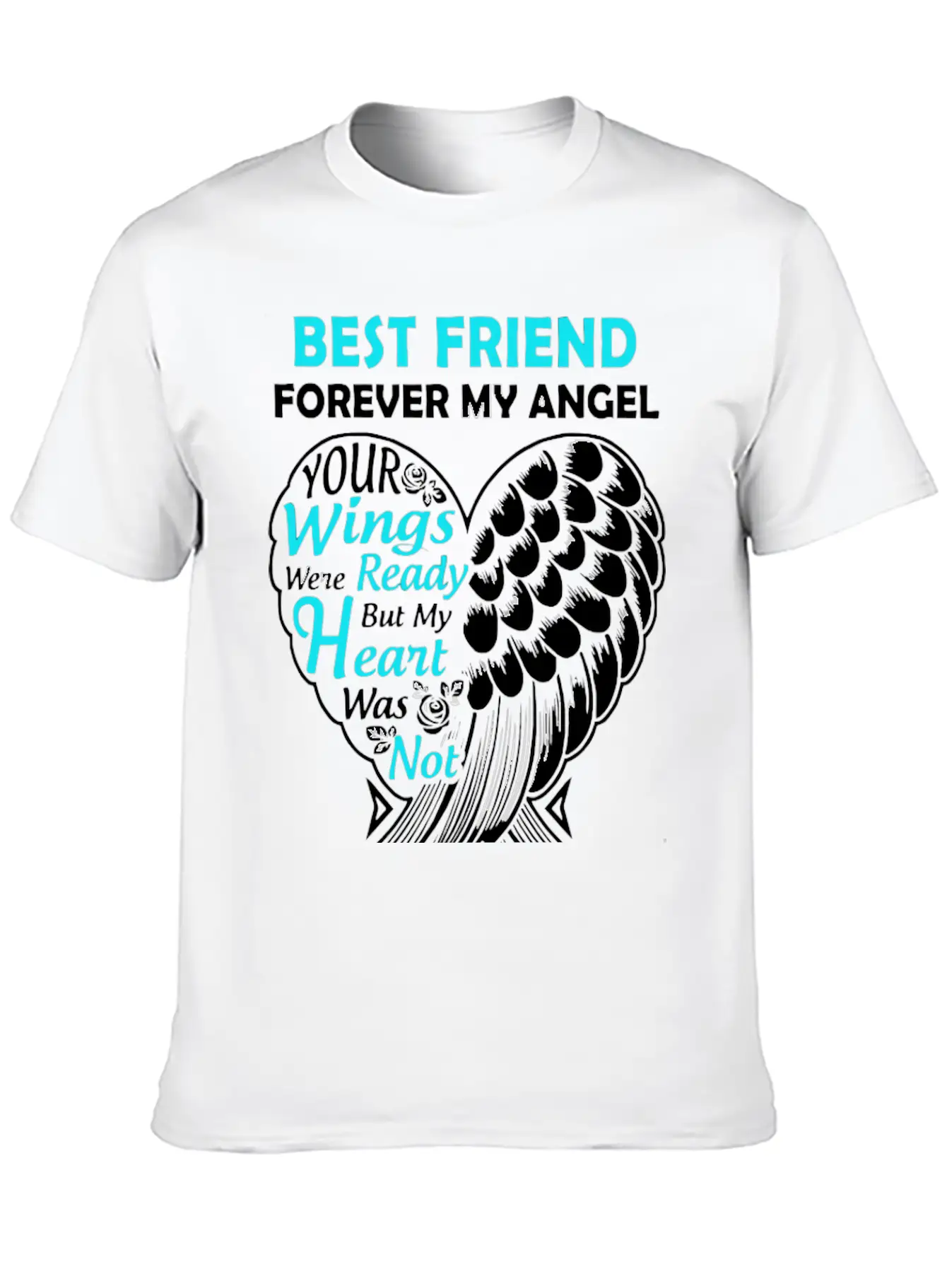 Best Friend In Heaven Forever My Angel In Loving M Unisex Short Sleeve Soft Cotton T-Shirt – Casual Everyday Wear