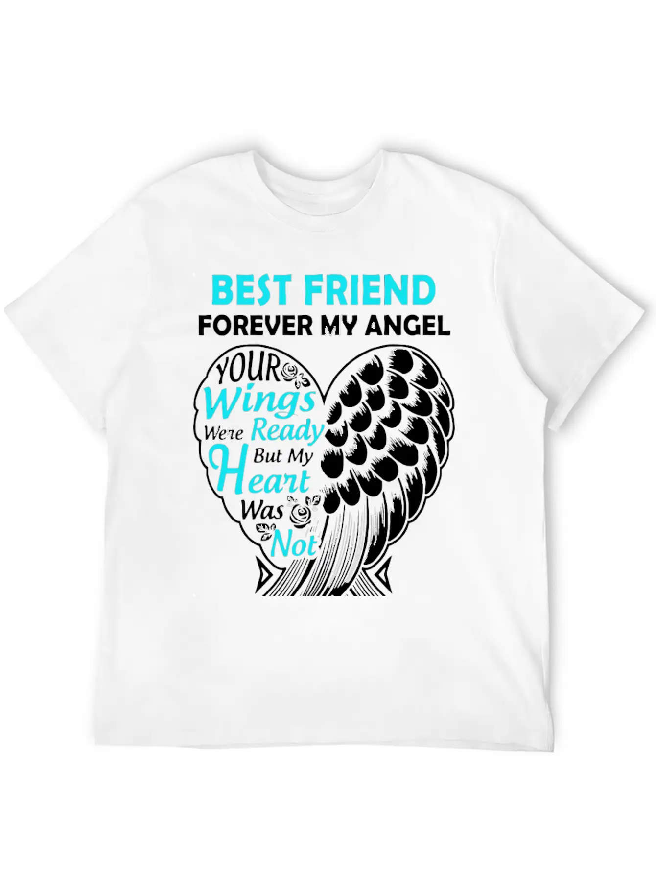 Best Friend In Heaven Forever My Angel In Loving M Unisex Short Sleeve Soft Cotton T-Shirt – Casual Everyday Wear