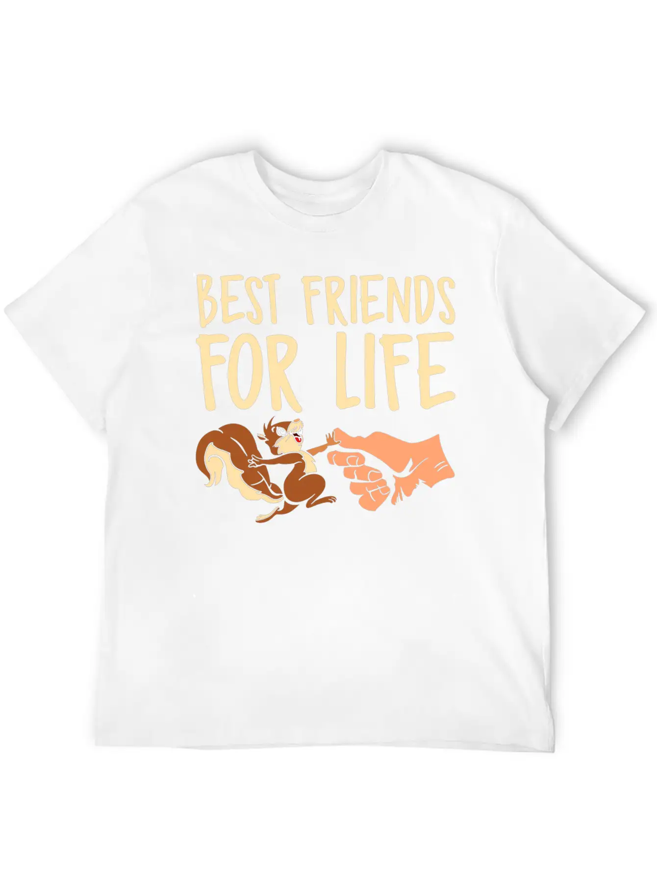 Best Friends For Life Squirrel Fist Bump Animal Basic Graphic T-Shirt – Daily Comfort In Soft Cotton