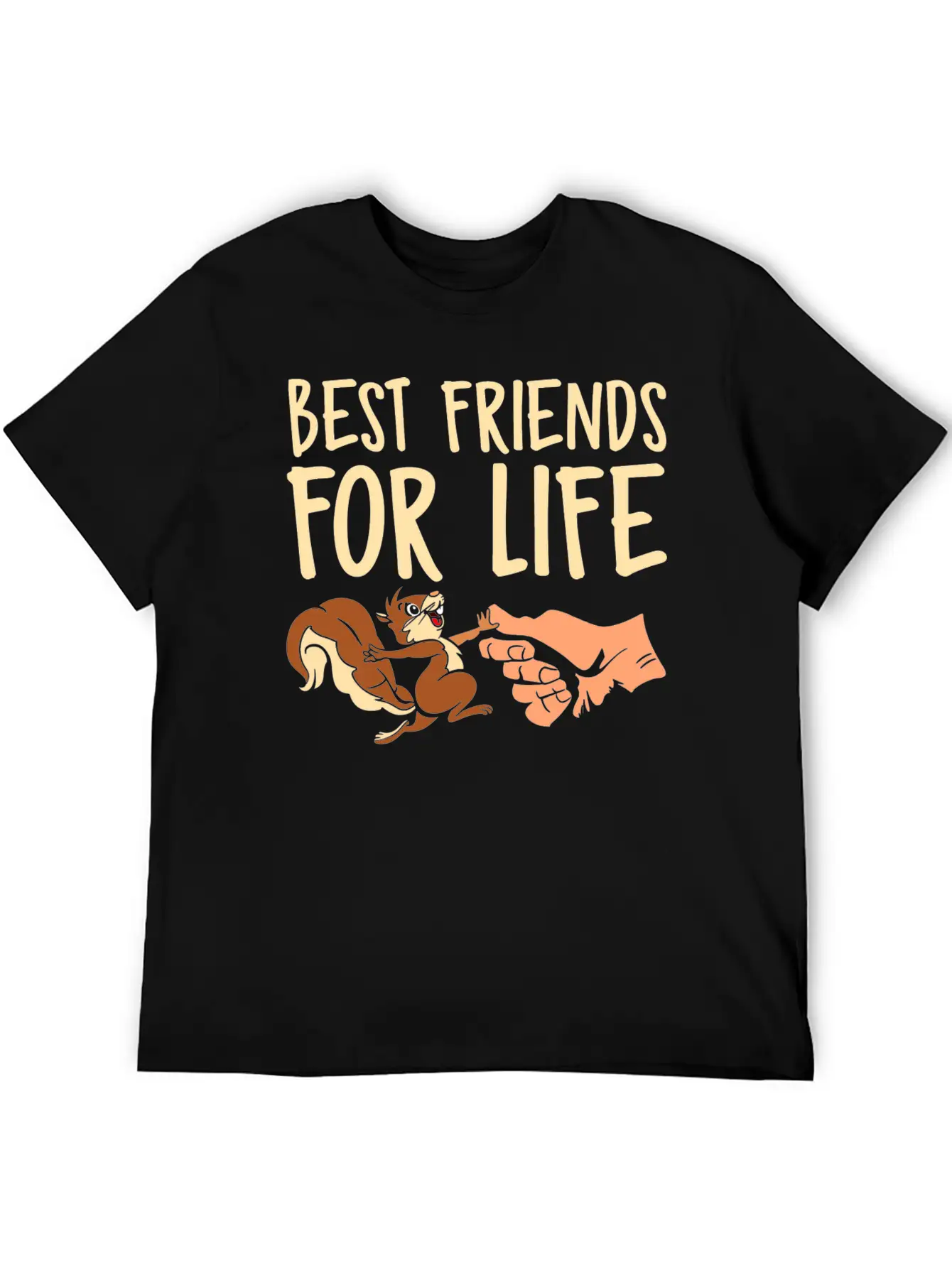 Best Friends For Life Squirrel Fist Bump Animal Basic Graphic T-Shirt – Daily Comfort In Soft Cotton