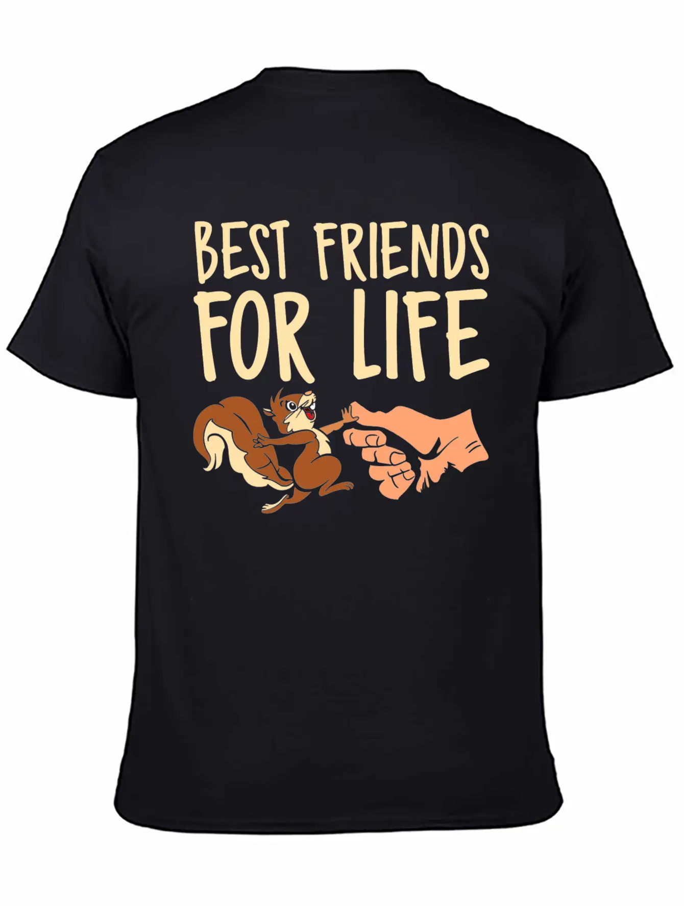 Best Friends For Life Squirrel Fist Bump Animal Basic Graphic T-Shirt – Daily Comfort In Soft Cotton