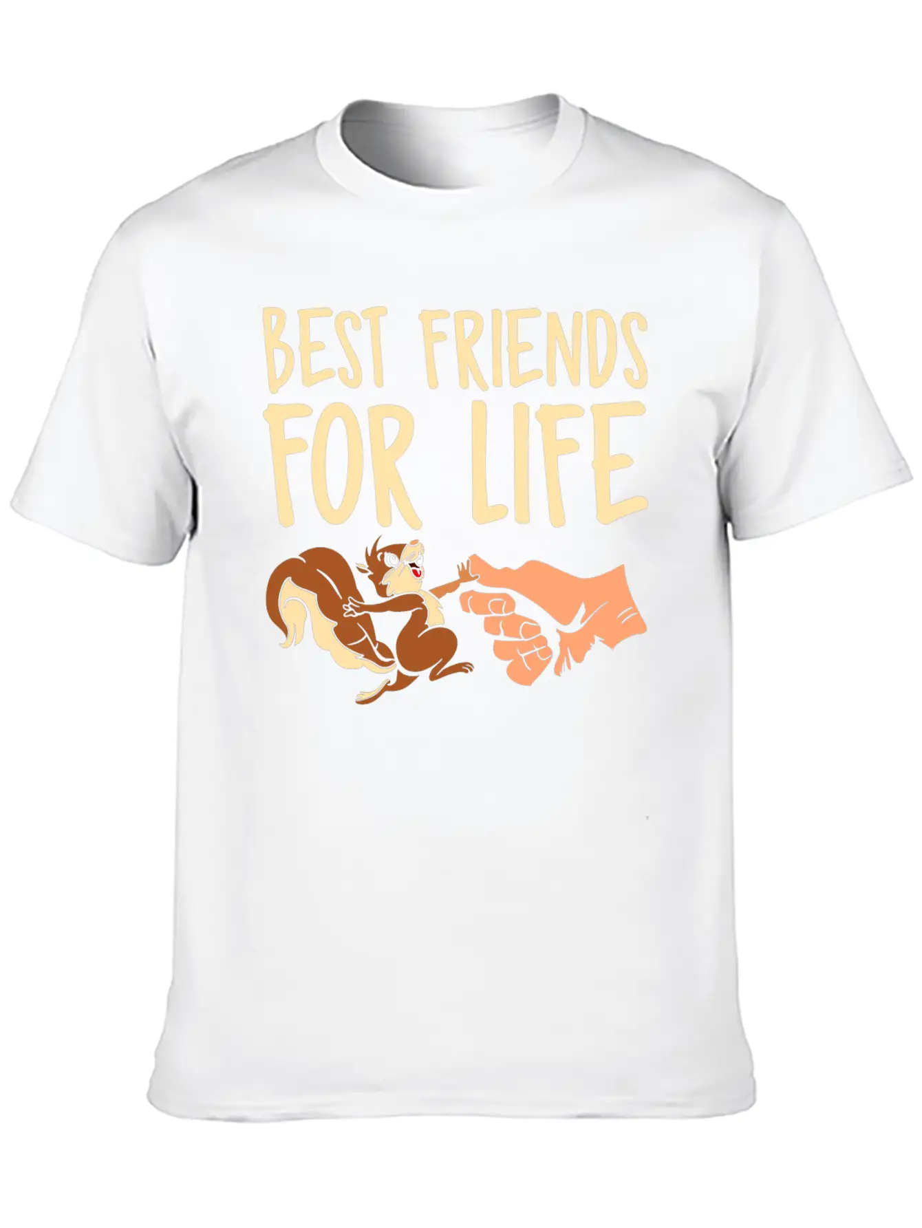 Best Friends For Life Squirrel Fist Bump Animal Basic Graphic T-Shirt – Daily Comfort In Soft Cotton